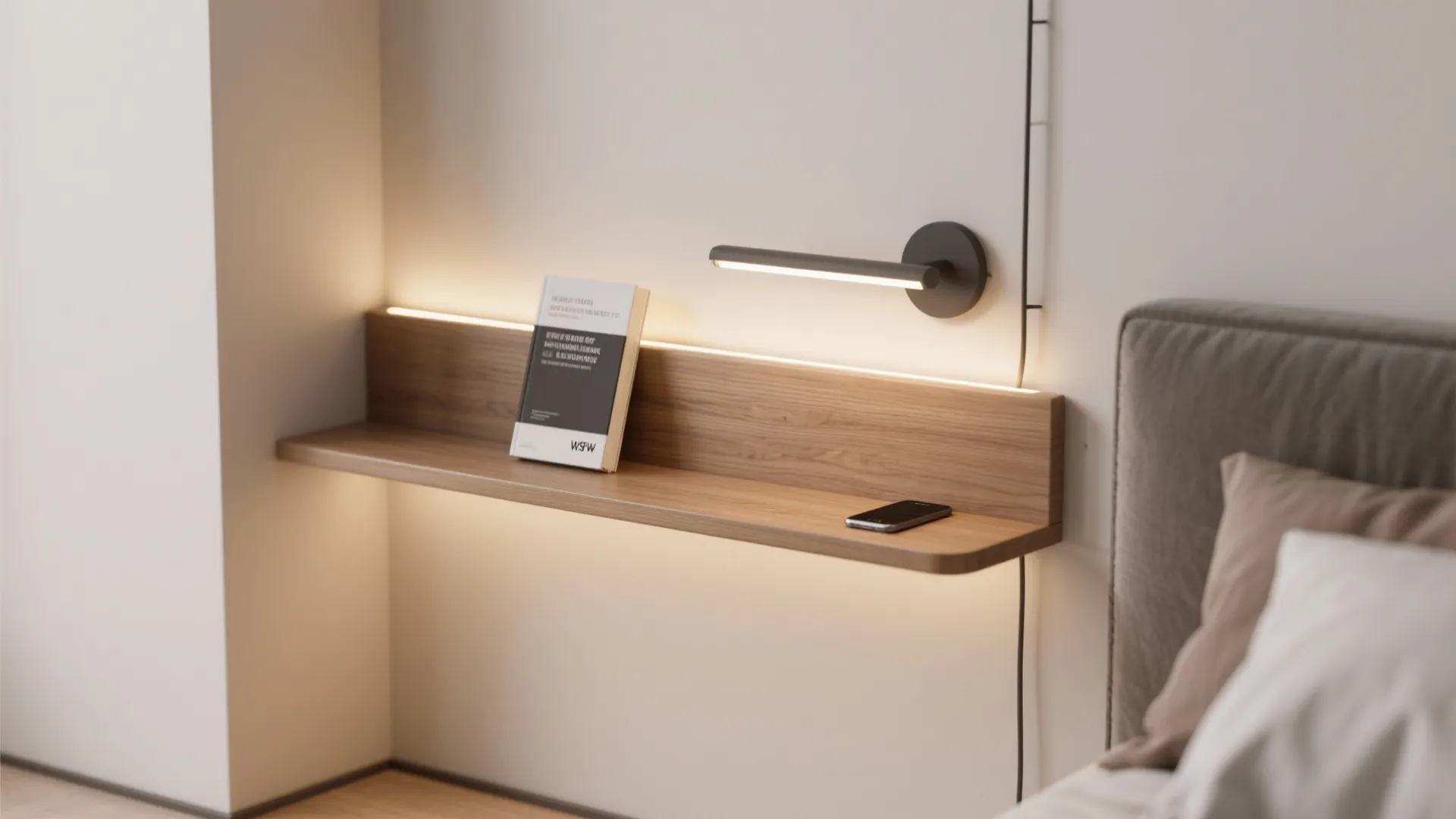 1. Floating Shelf Sconce