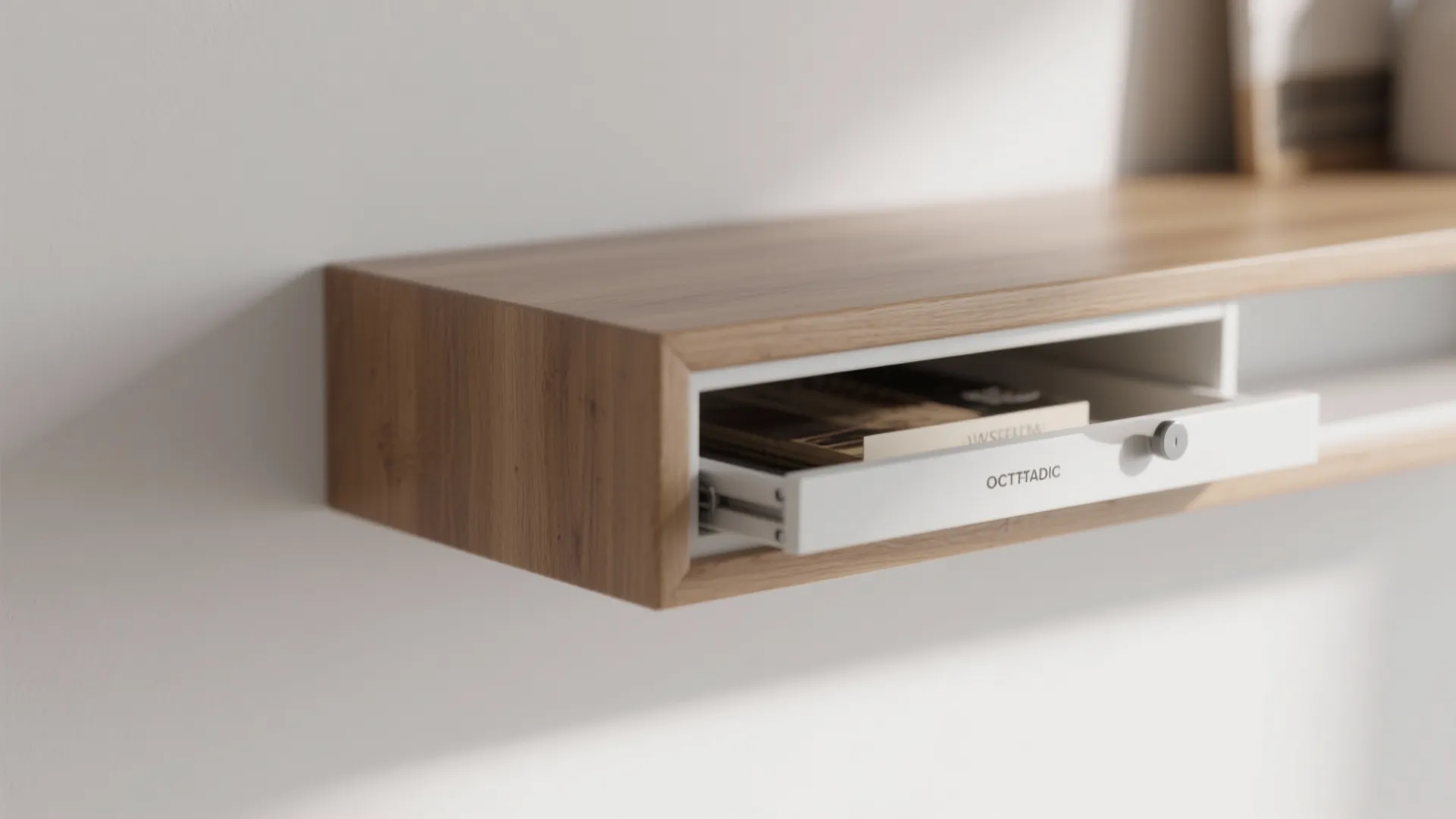 4. Floating Shelves with Secret Compartments