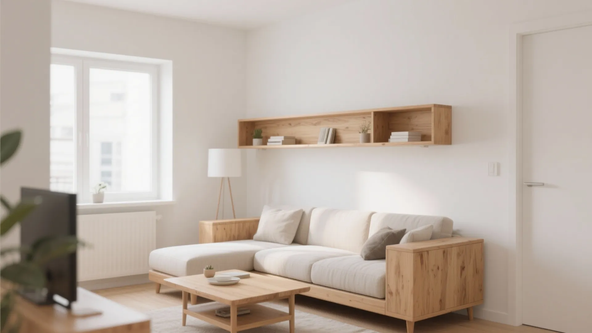 4. Floating Wall-Mounted Shelf