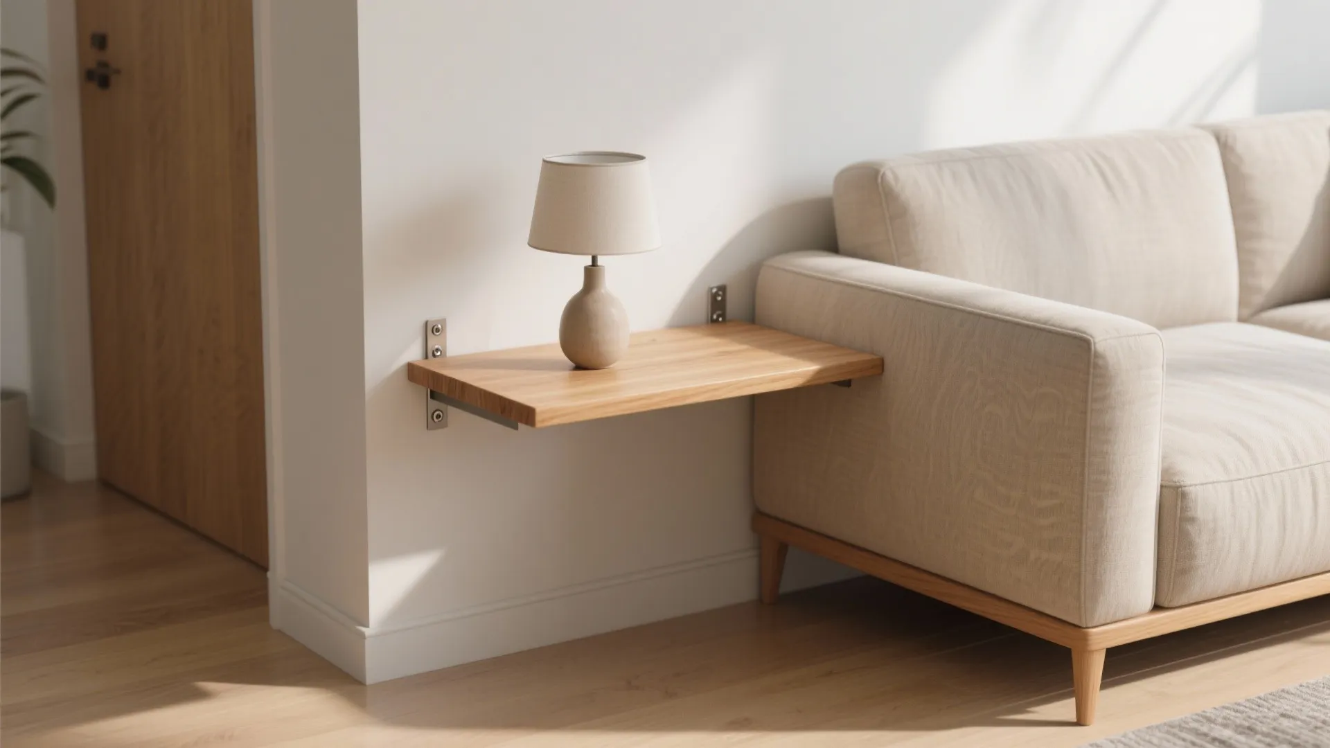 1. Floating Shelf Side Table