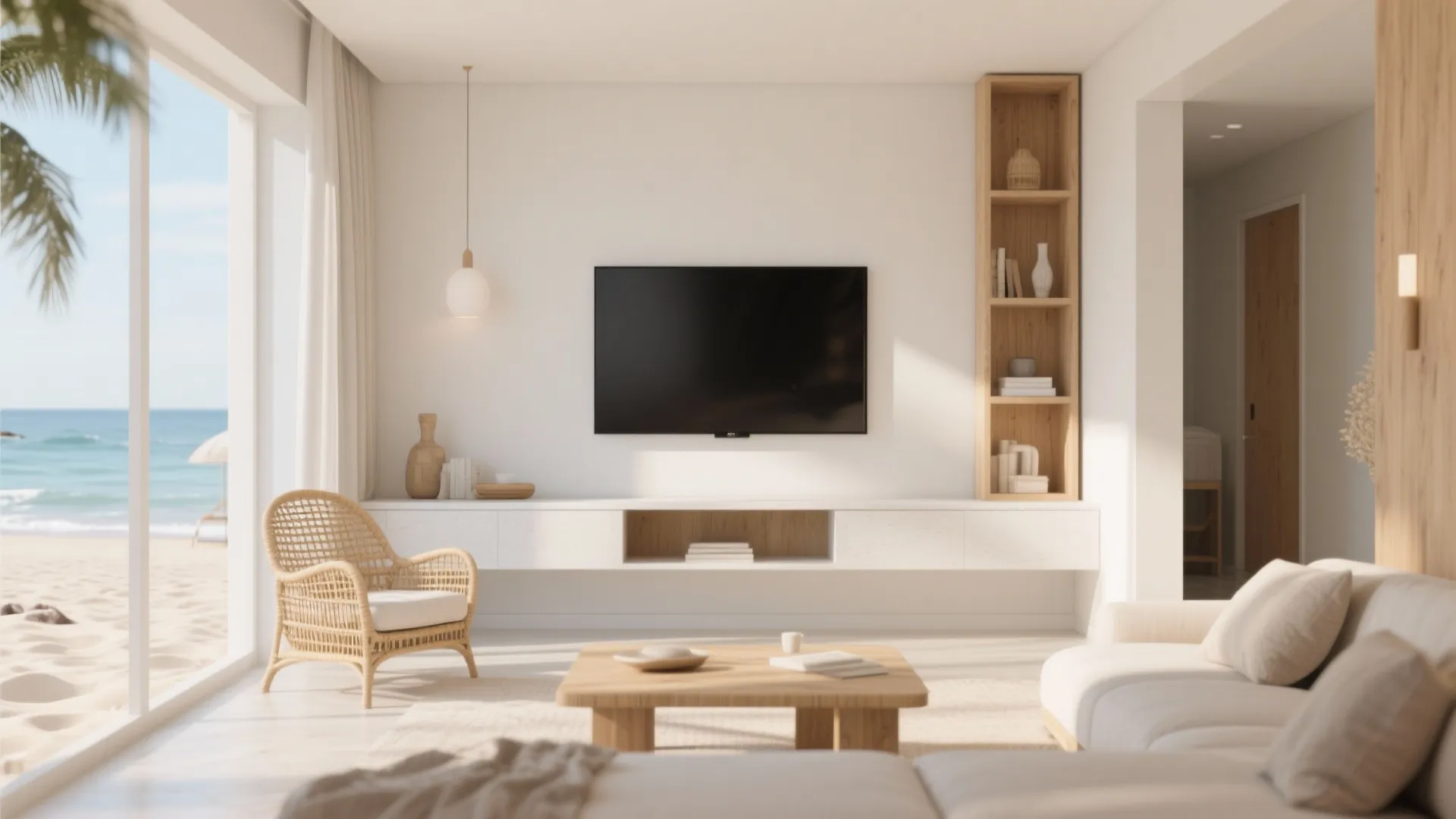 Floating Shelf + TV Combo