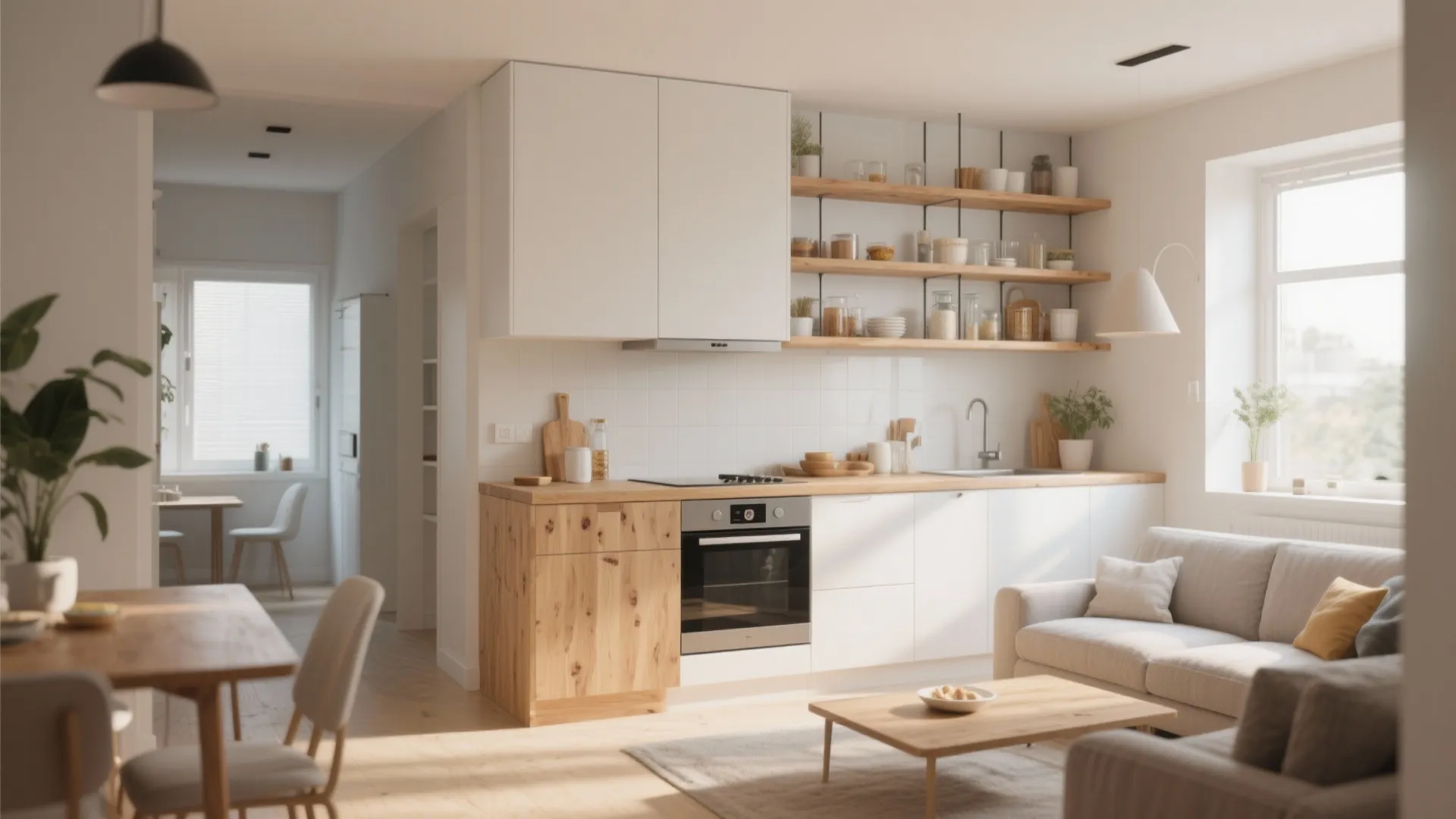 Floating Shelves Instead of Upper Cabinets