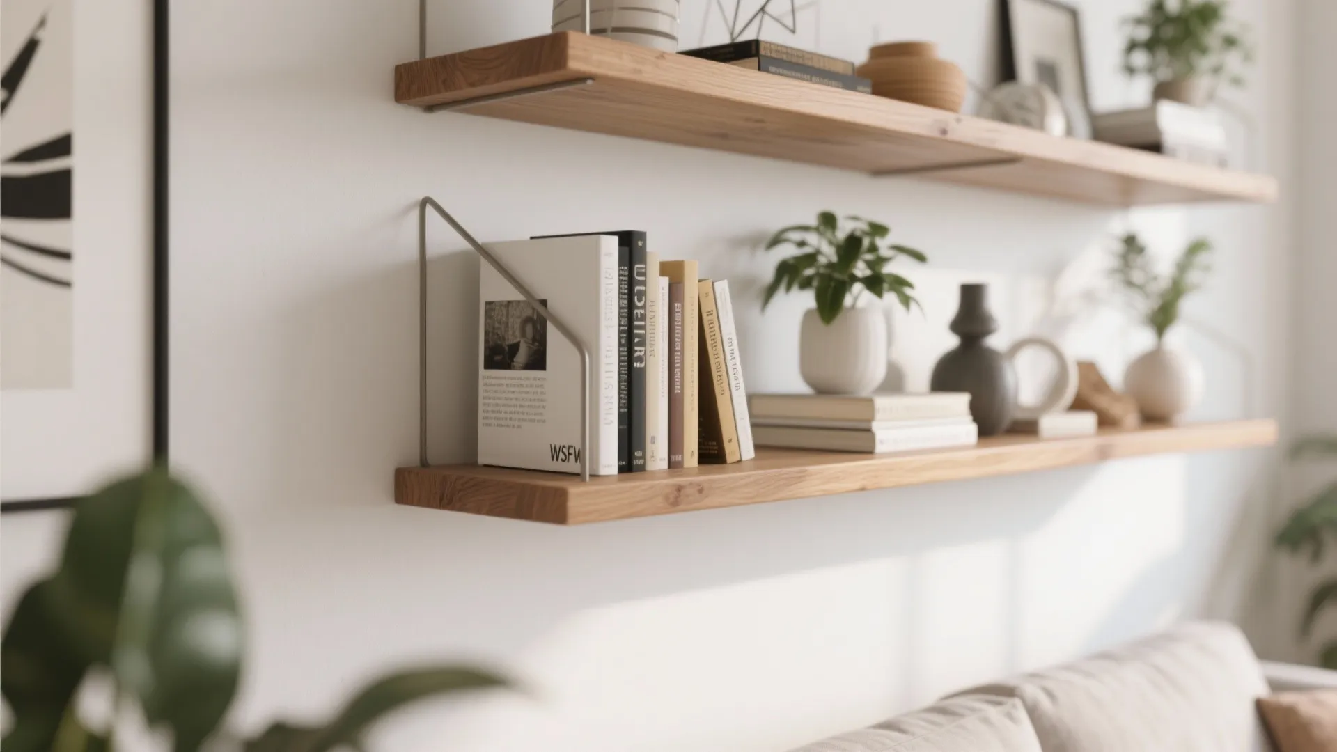 3. Floating Shelves for Vertical Storage