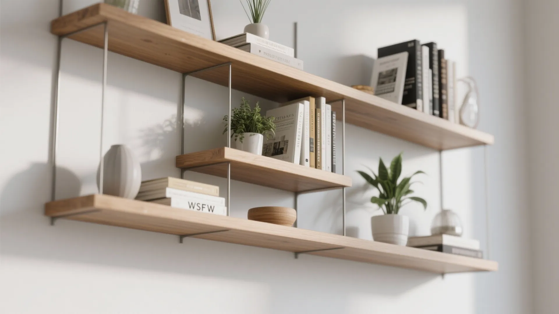 4. Add Floating Shelves Above Eye Level