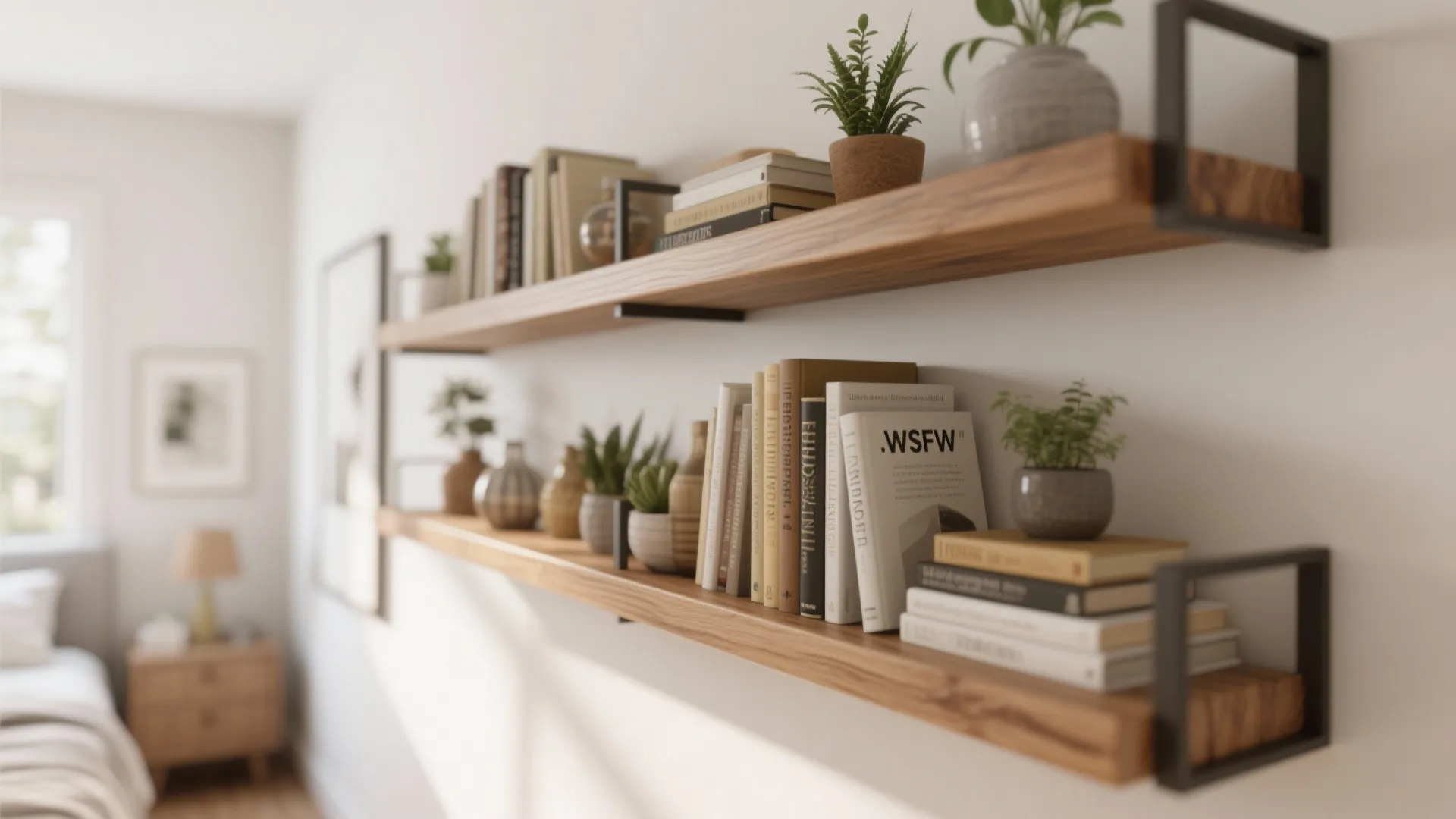 9. Floating Shelves Everywhere