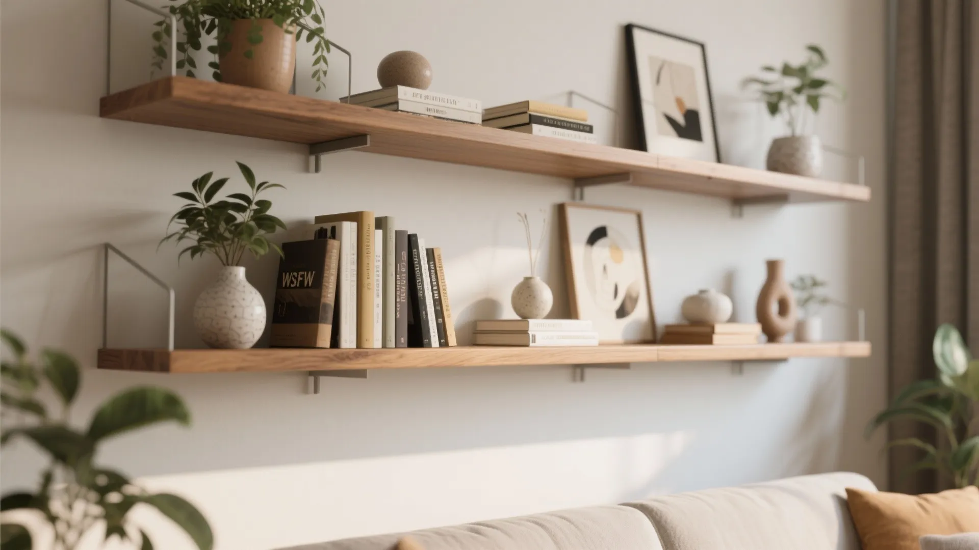 Floating Shelves for Display and Storage