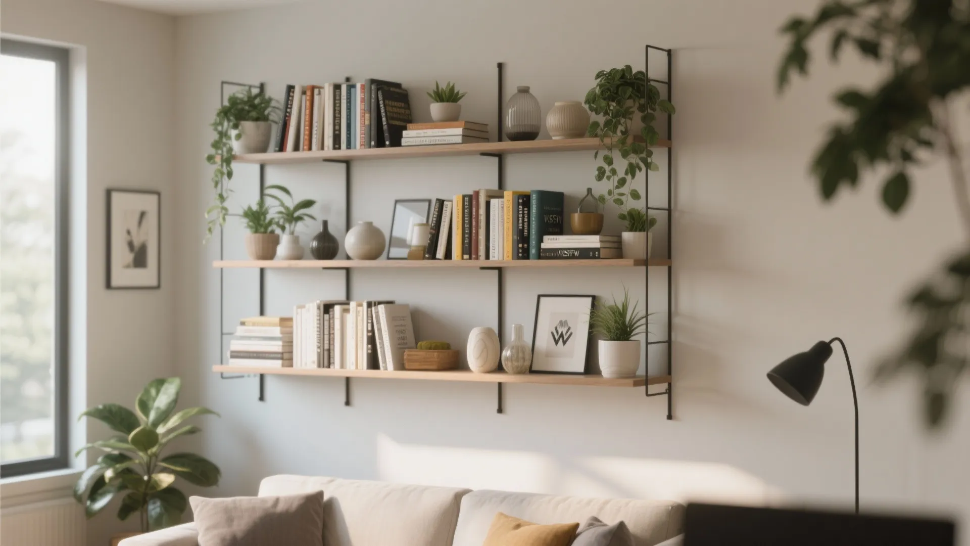 Floating Shelves for Vertical Storage