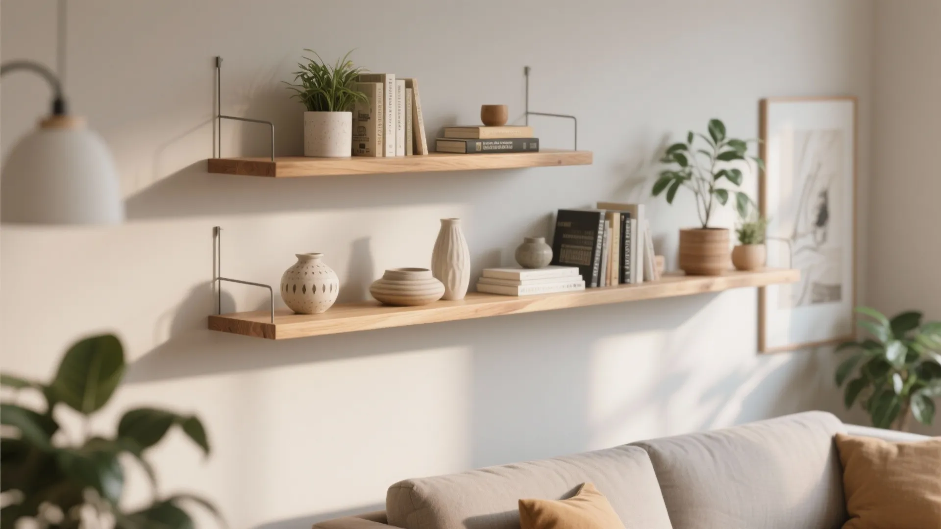 Floating Shelves for Vertical Storage