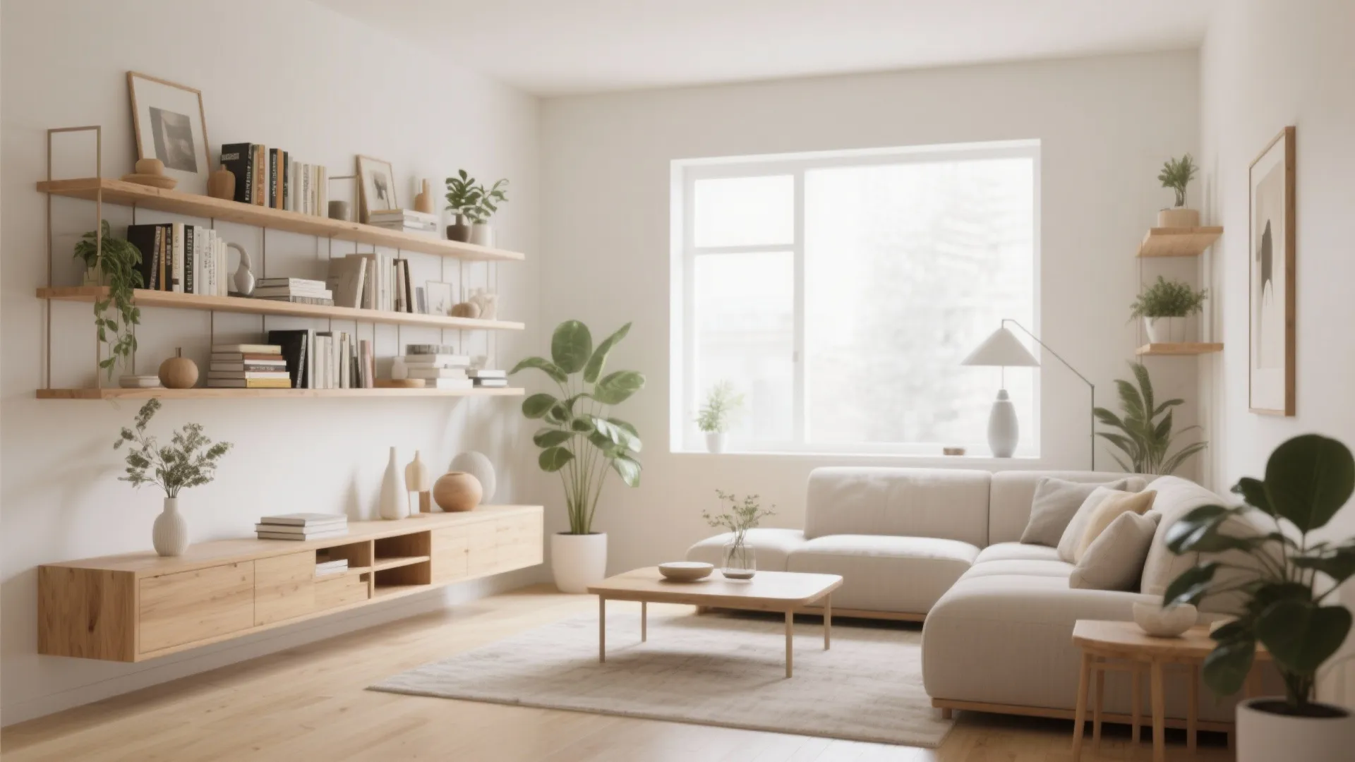 3. Floating Shelves Instead of Bulky Storage