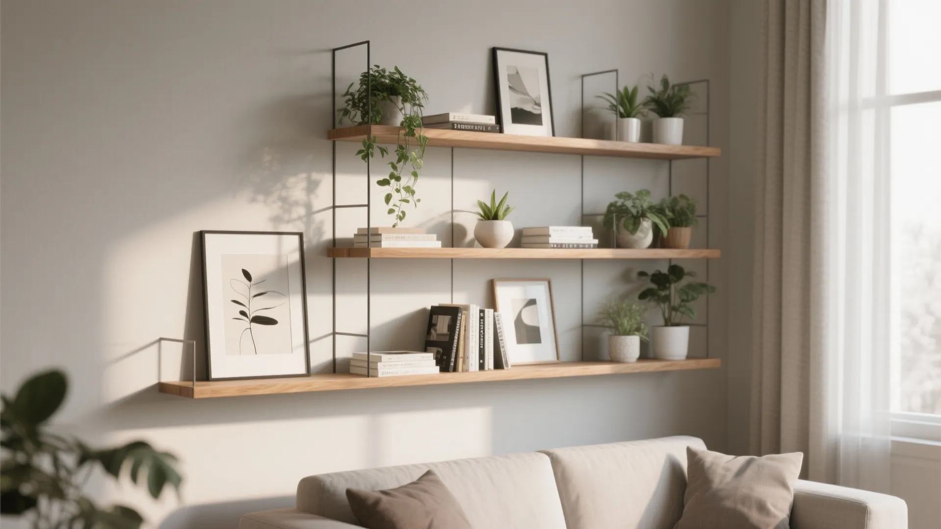 5. Floating Shelves and Vertical Storage