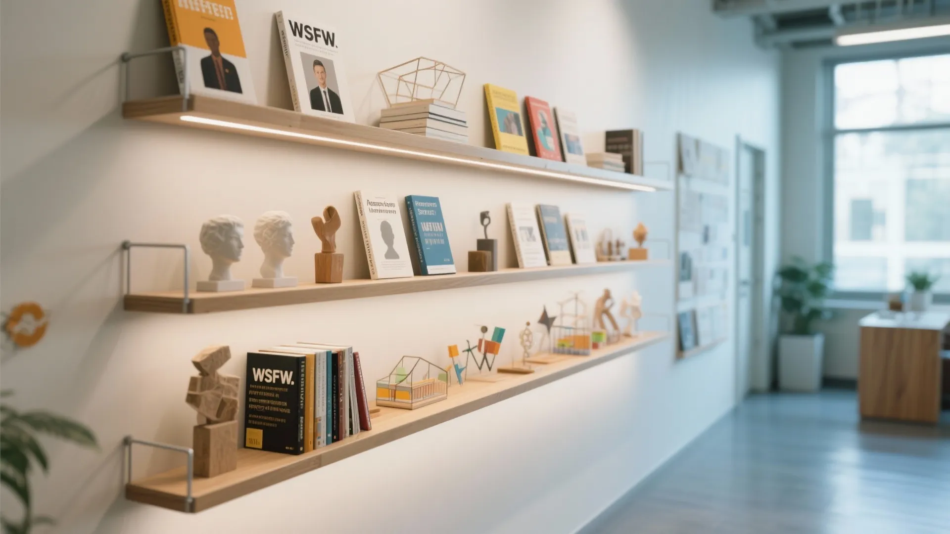 Tip 2: Floating shelves for mixed media