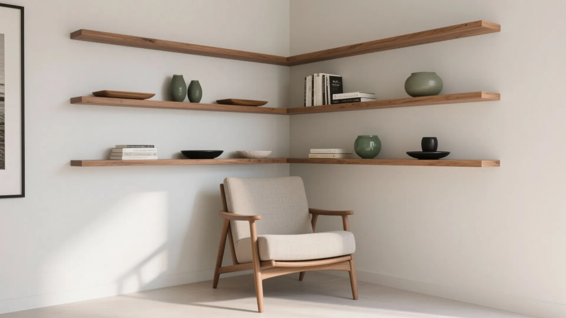 Minimalist Floating Shelves That Feel Like a Gallery