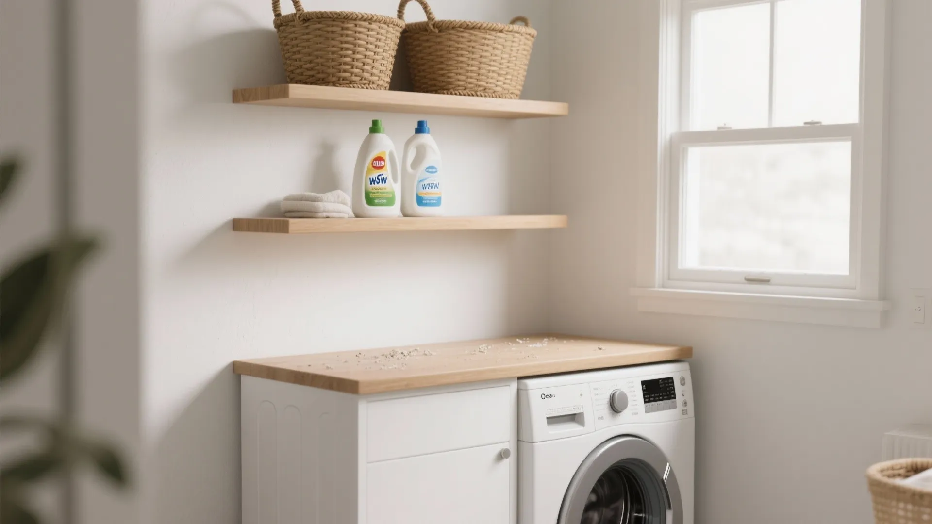 5 Laundry Room Shelf Ideas: Clever, small-space laundry shelving ideas I use with clients