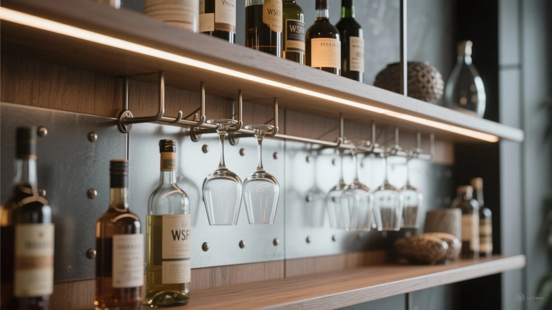 Idea 4: Floating Shelves + Statement Backboard