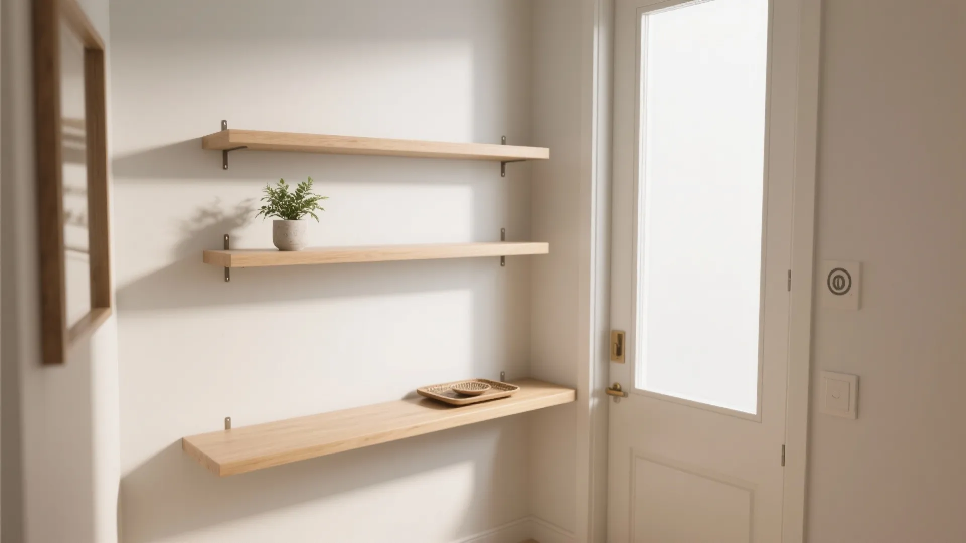 Floating shelf table duo