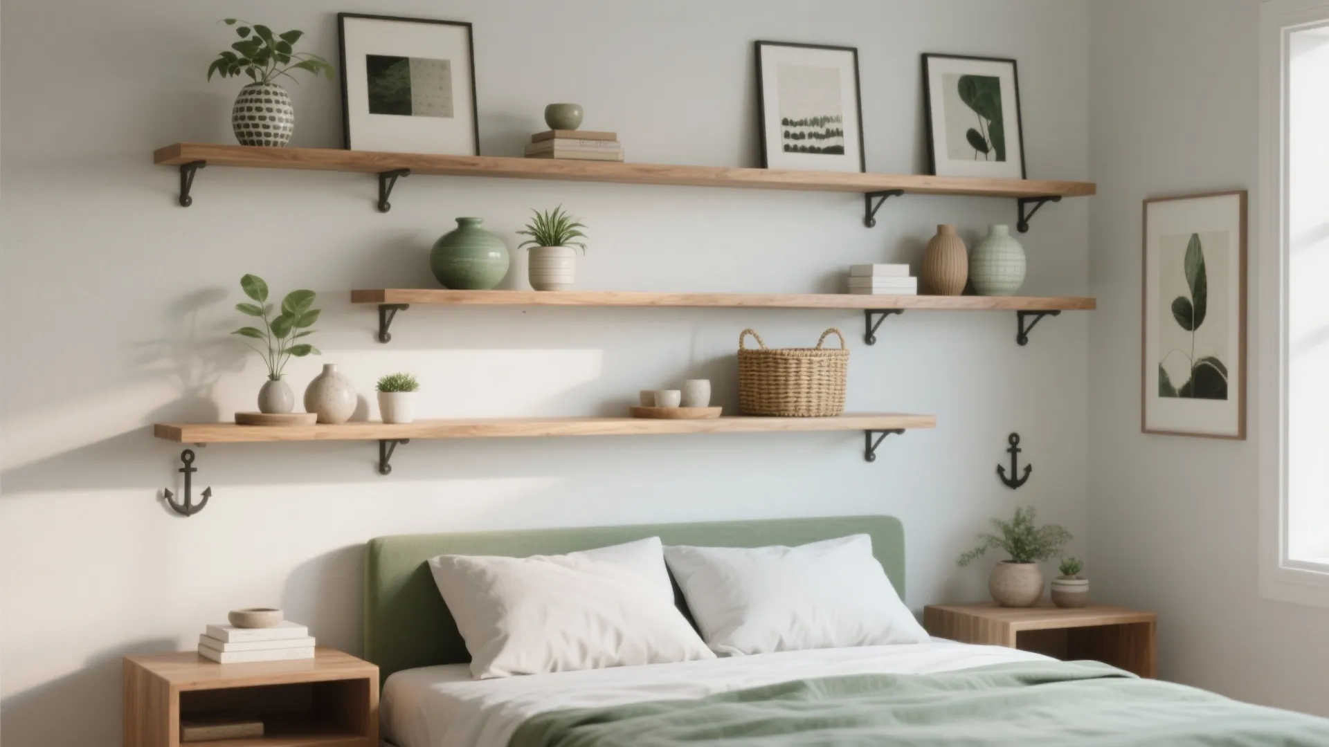 4. Floating Shelves and Nightstand Alternatives