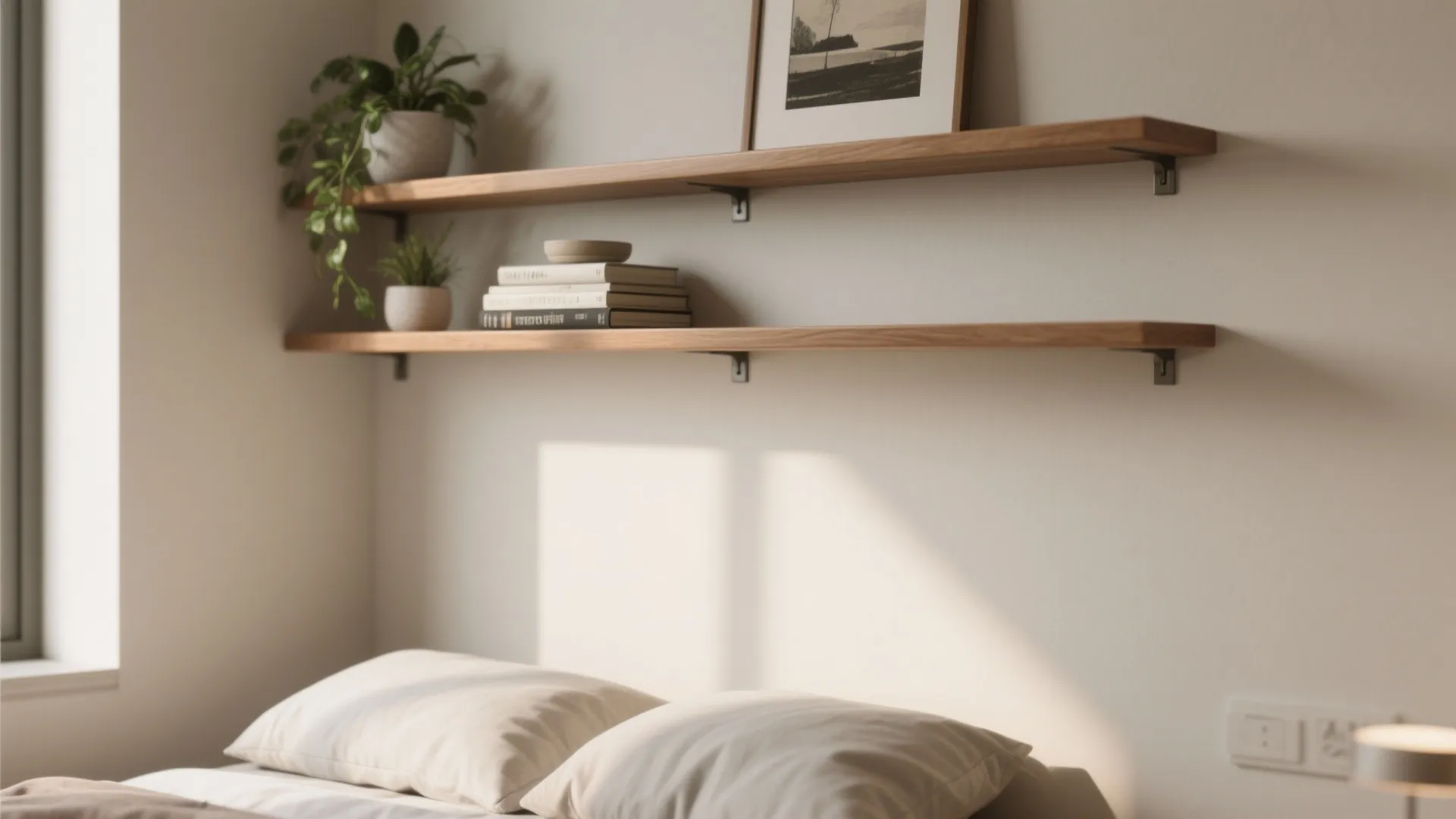 4. Floating Shelves as Functional Art