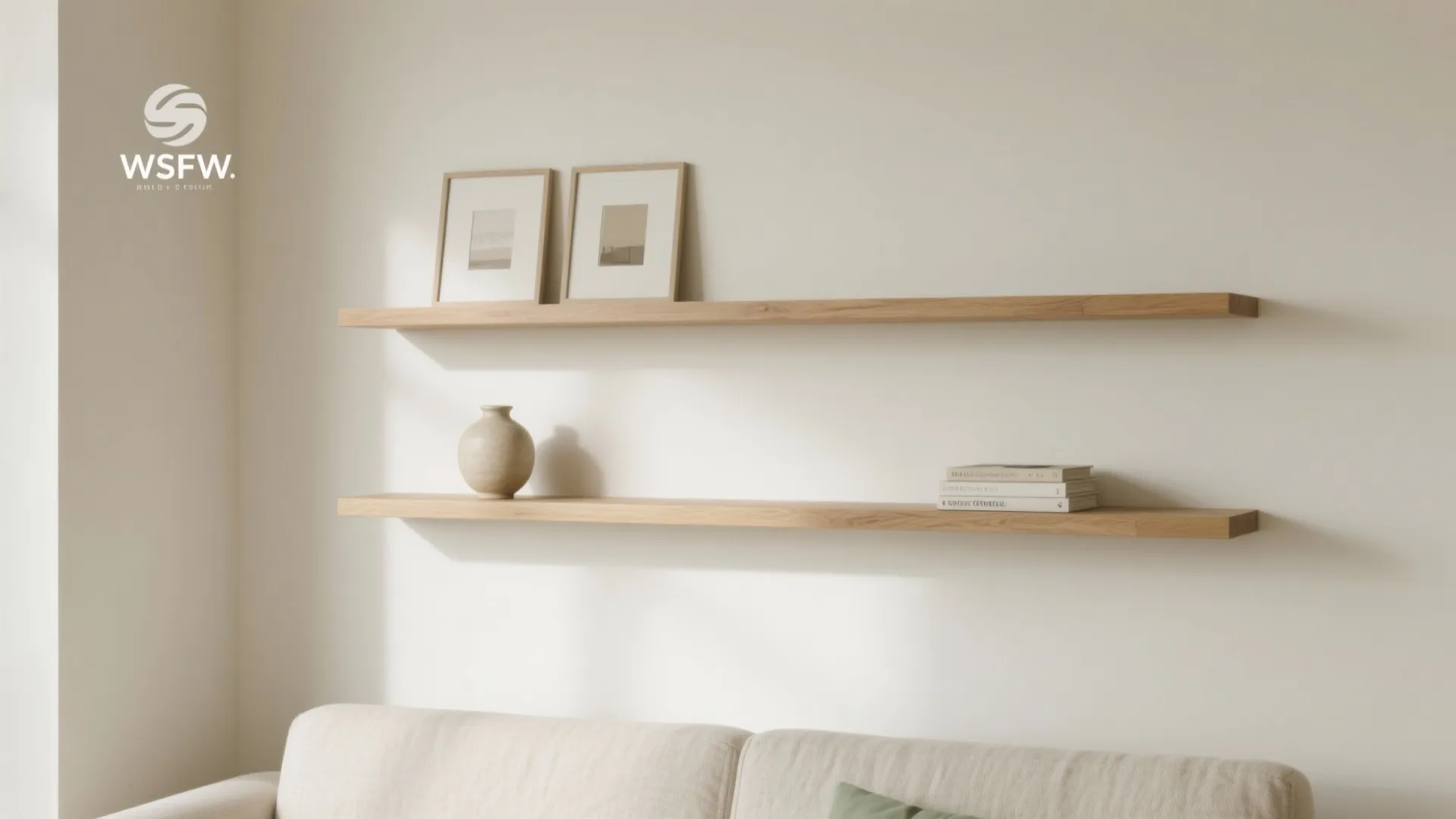 Light, Layered Floating Shelves