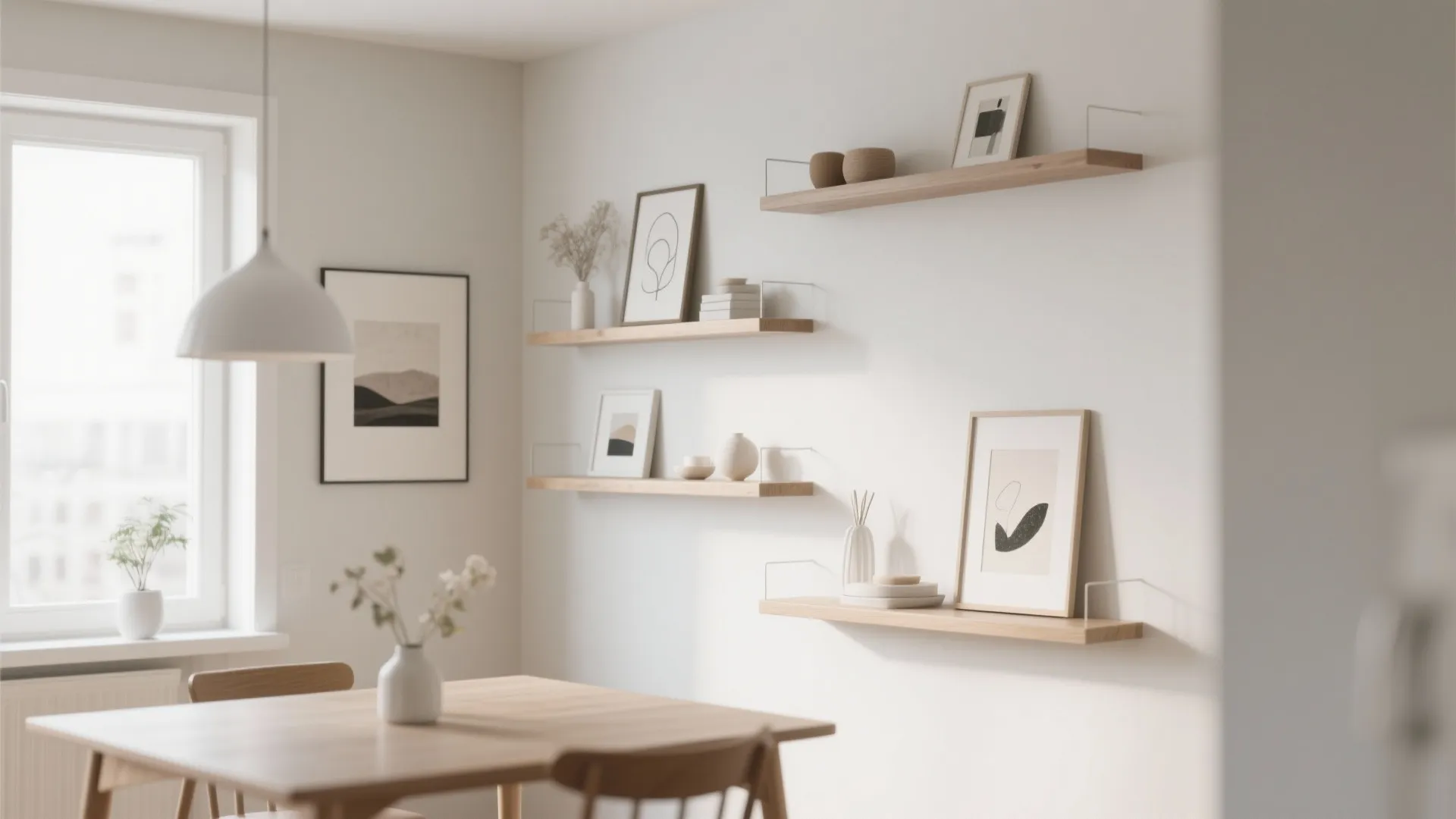5. Floating Shelves for Art & Décor
