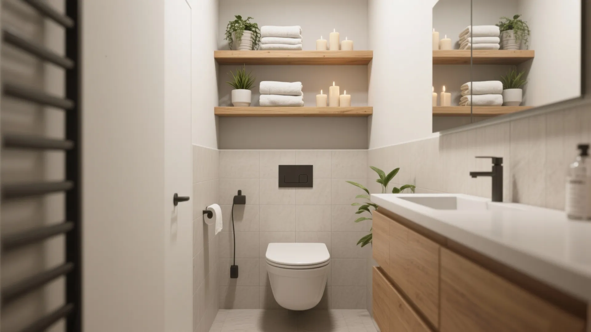 1. Floating Shelves for Vertical Storage