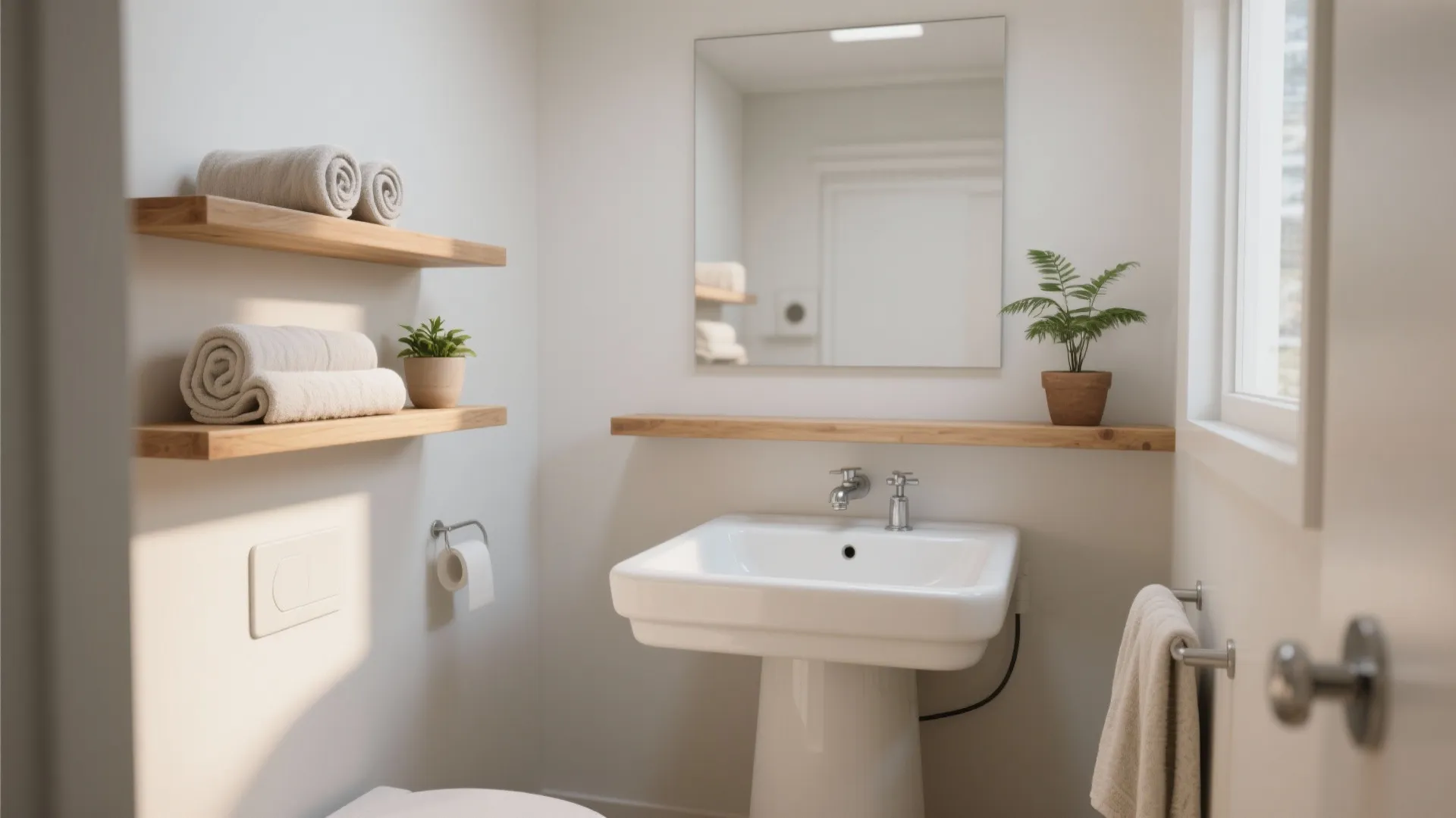 5. Install Floating Shelves Above