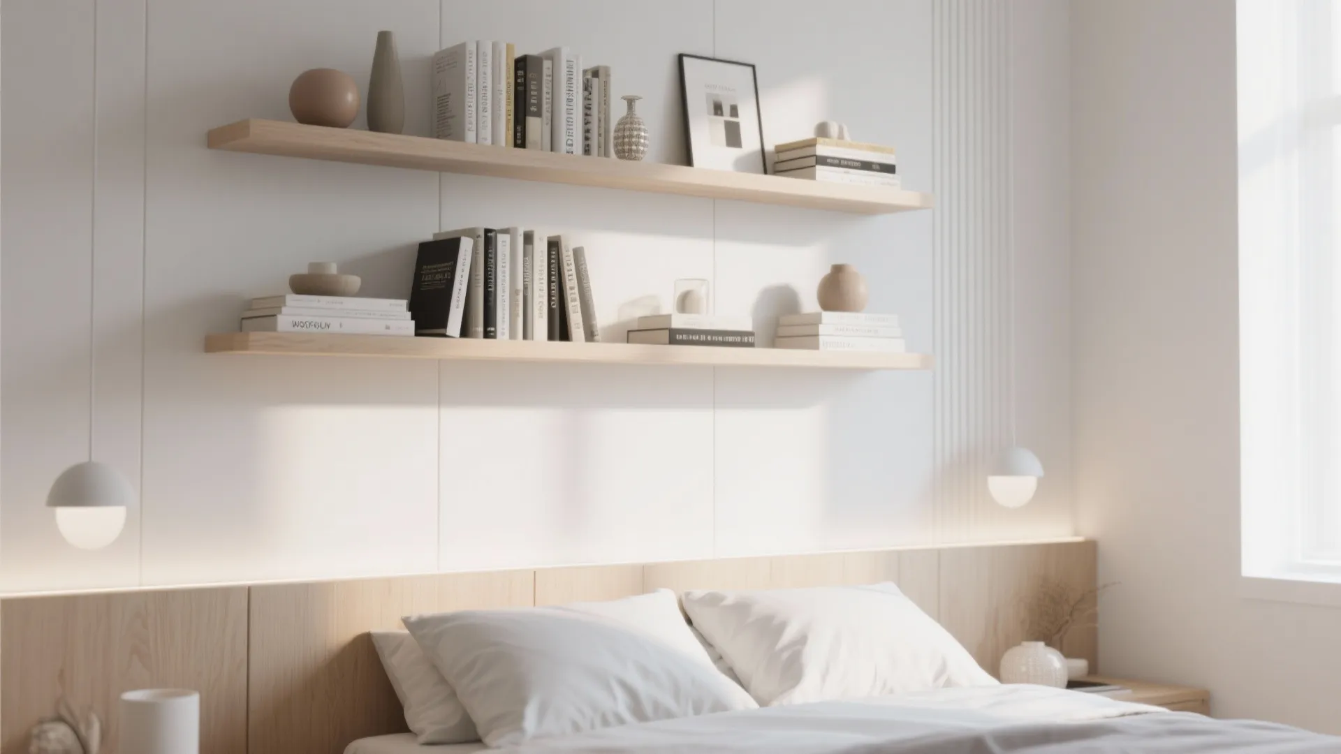 4. Floating Shelves for Vertical Space