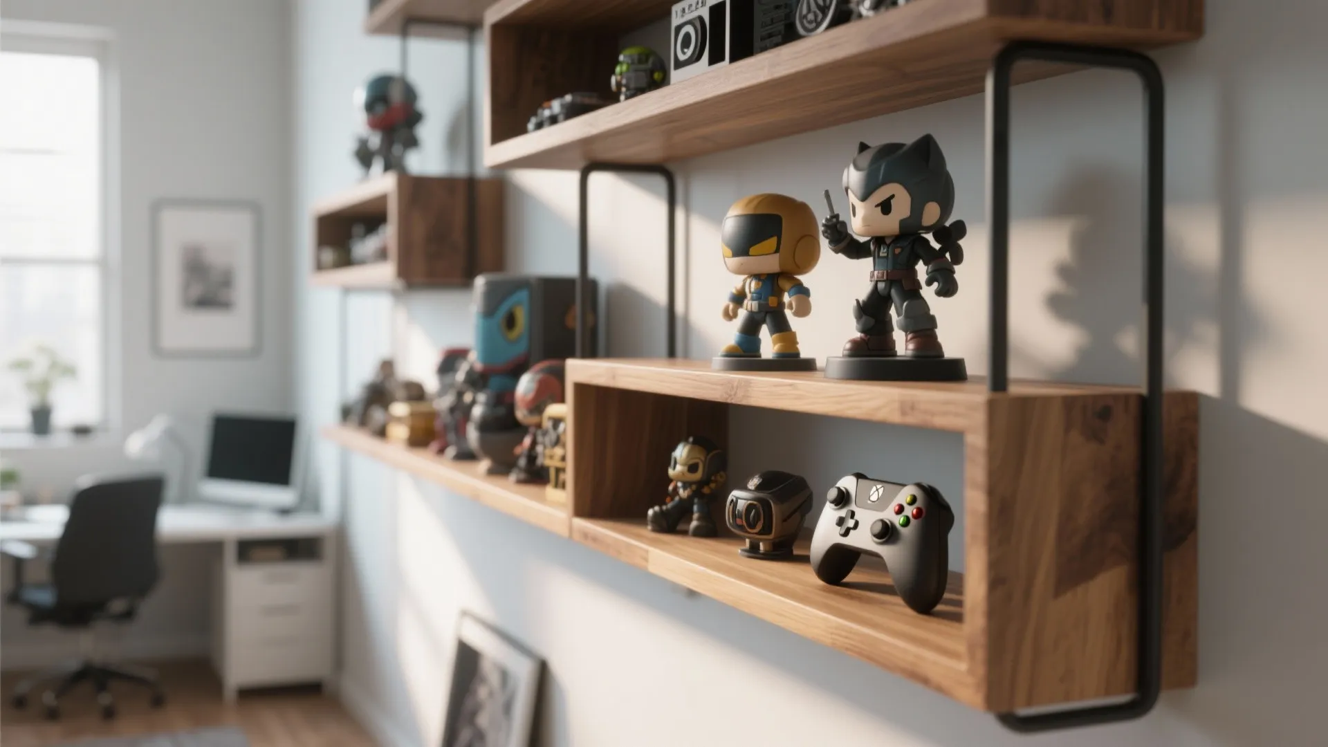 4. Floating Shelves for Collectibles