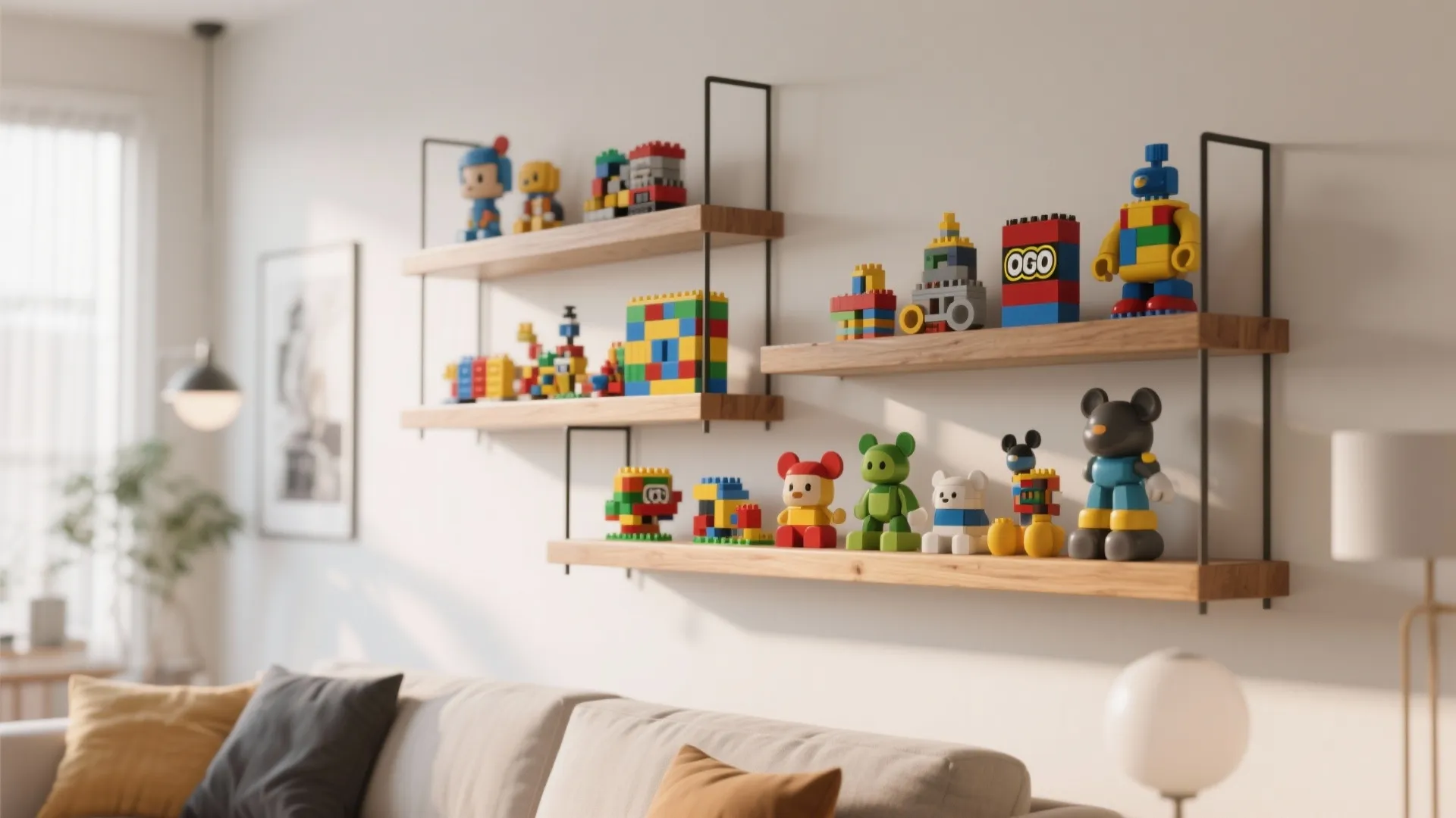 5. Floating Shelves for Collectibles