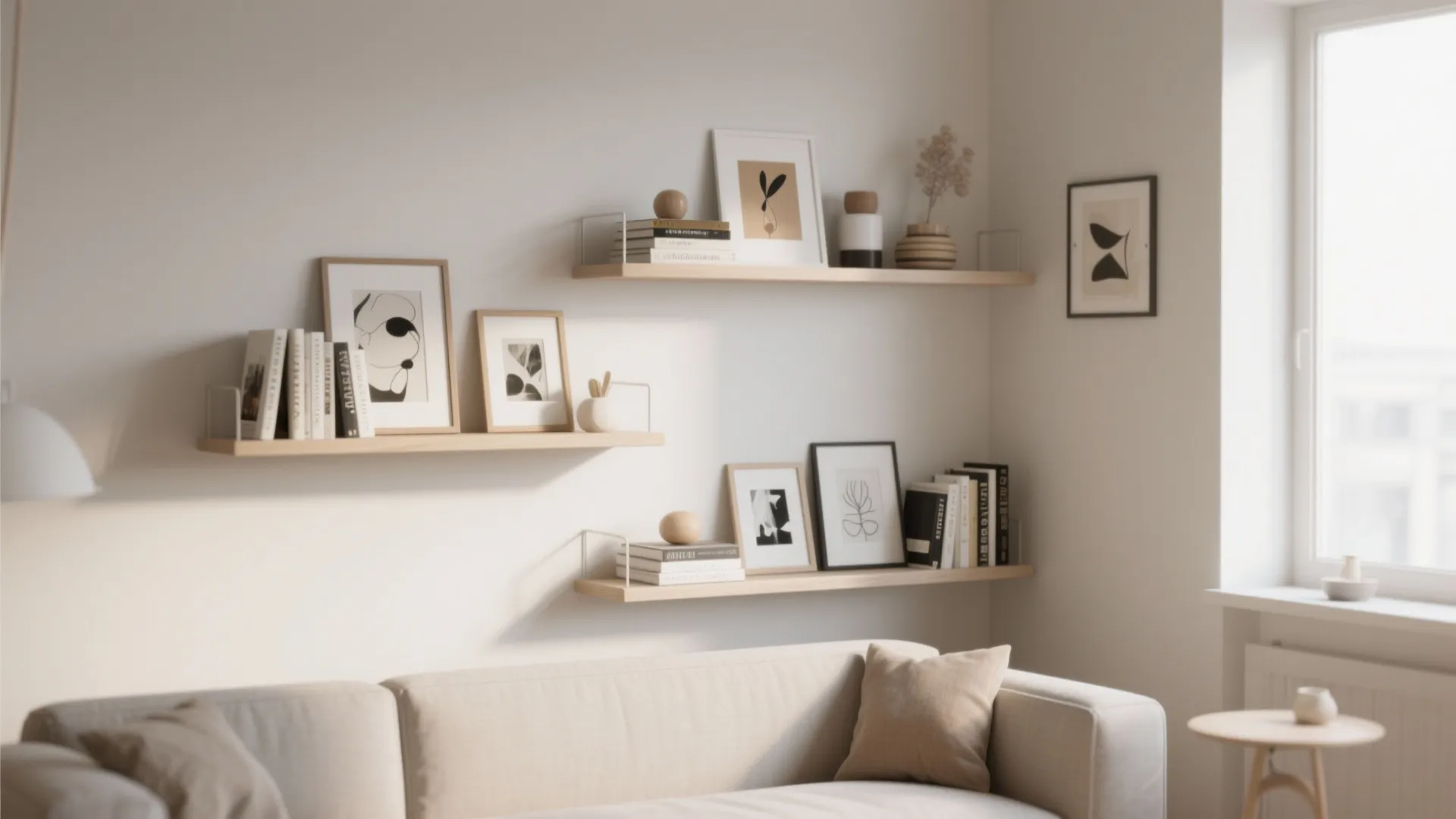 4. Floating Wall Shelves