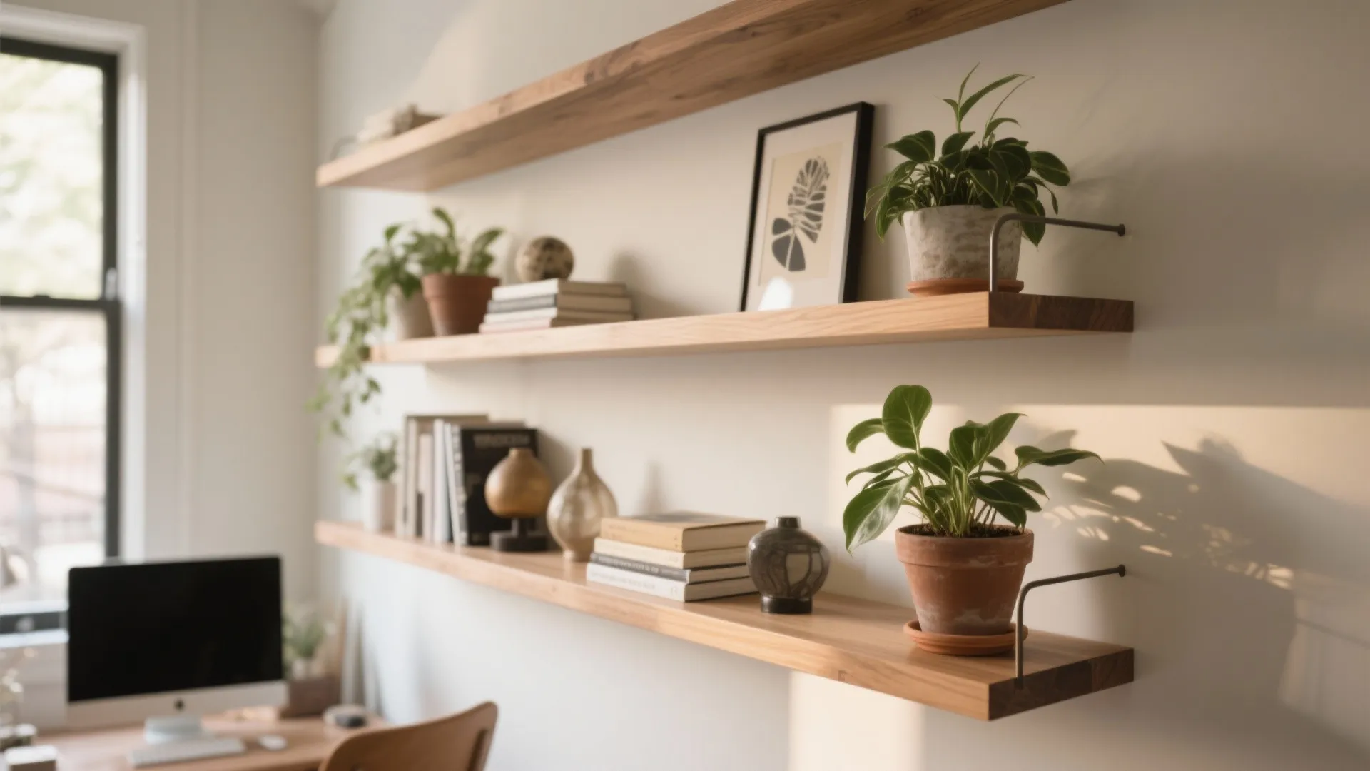Tip 1: Floating Shelves with Personality