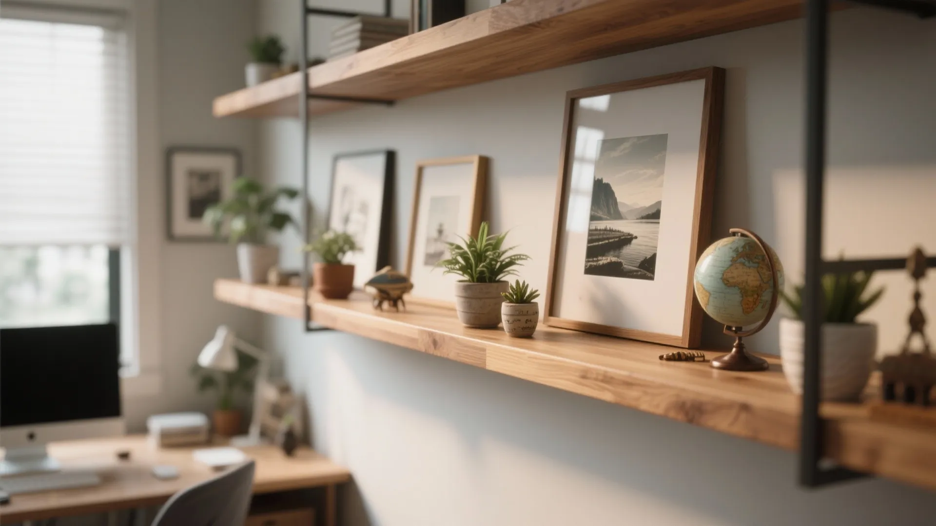 2. Floating Shelves With Personality