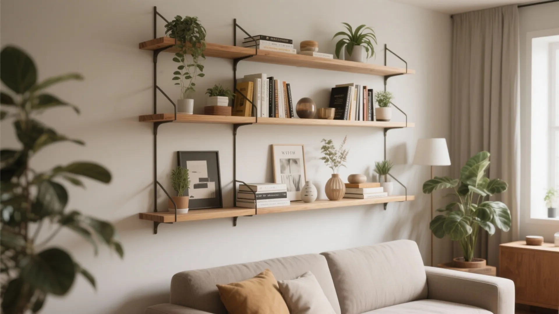 Floating Shelves for Decor and Books