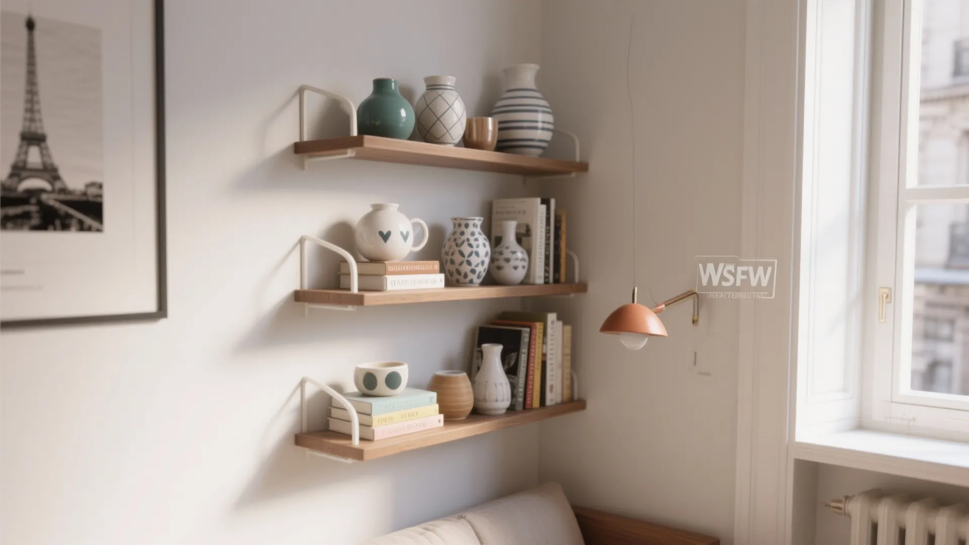 4. Floating Shelves with Decor