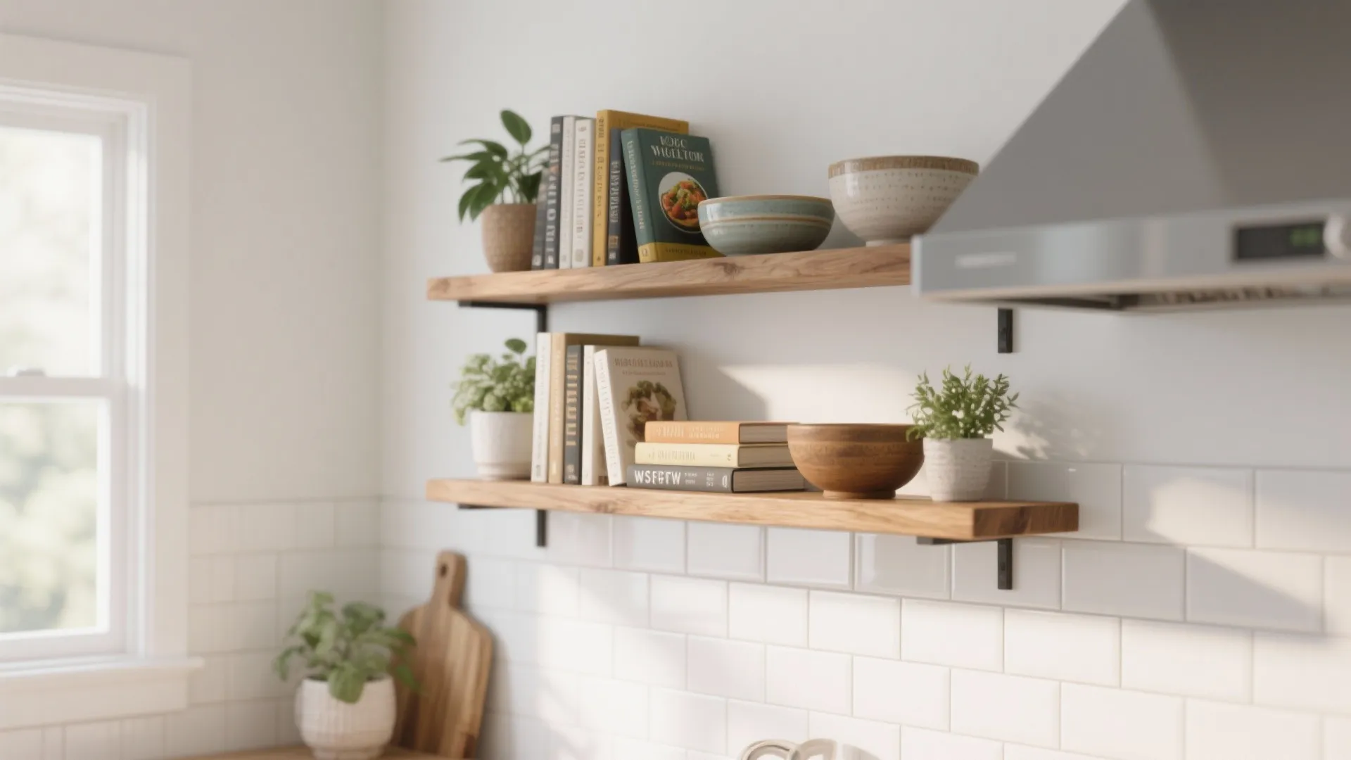 Floating Shelves with Decor