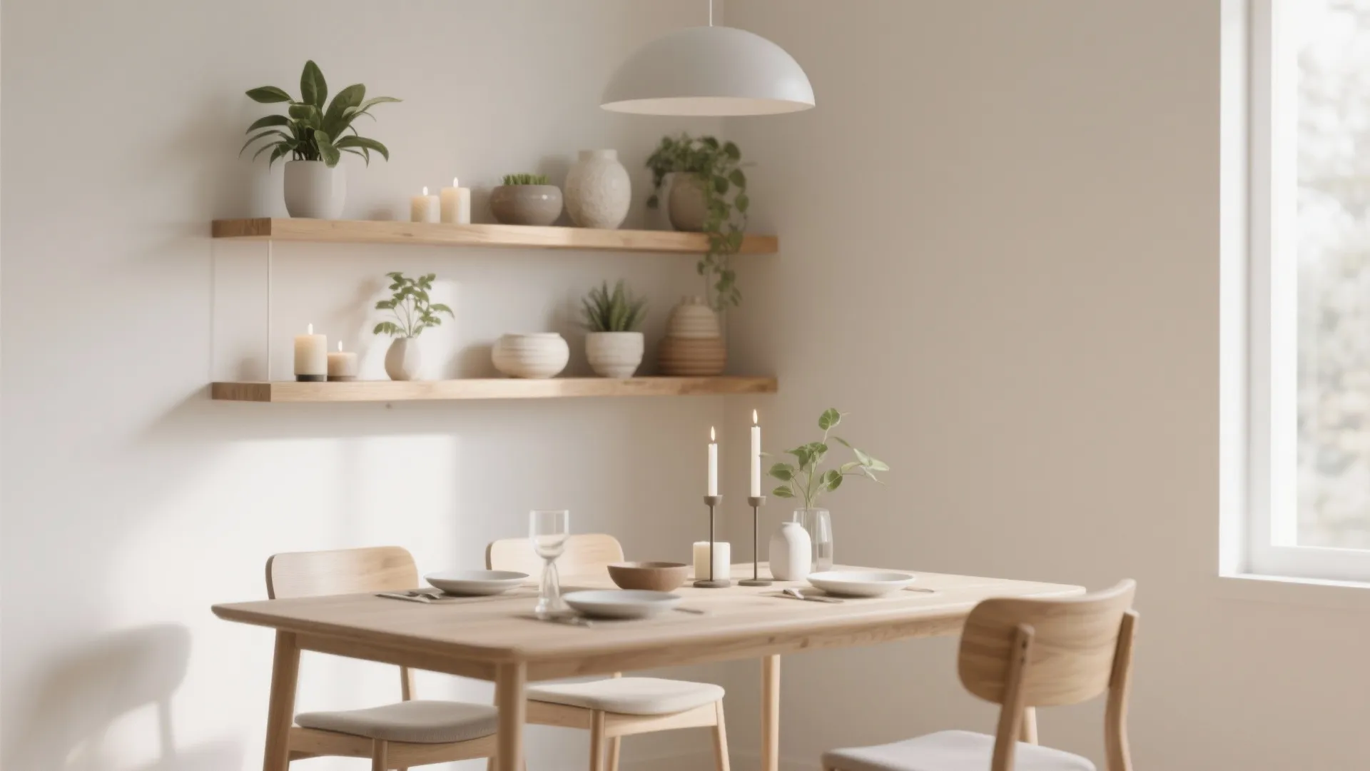 4. Floating Shelves with Decor