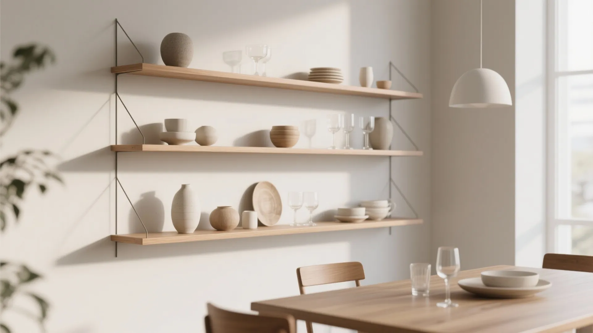 2. Floating Shelves for Vertical Space