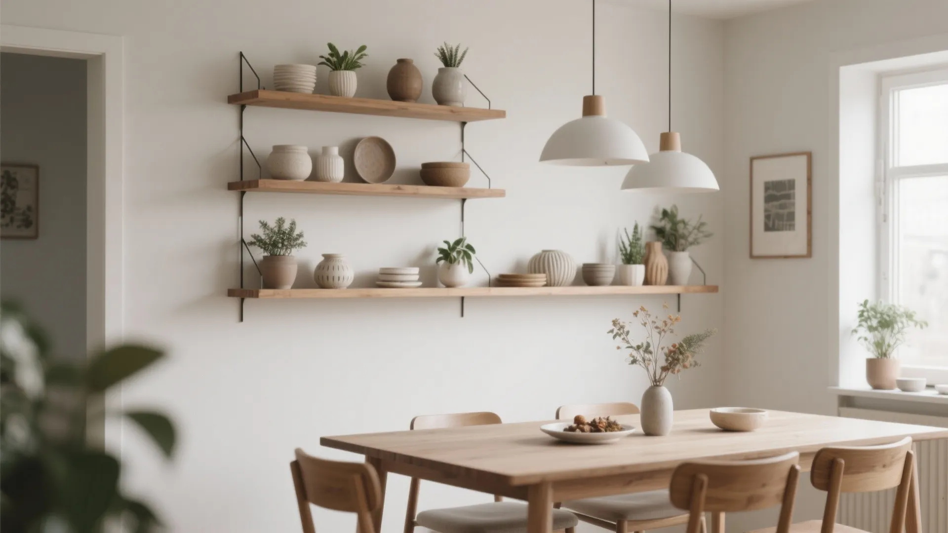 6. Floating Shelves Display
