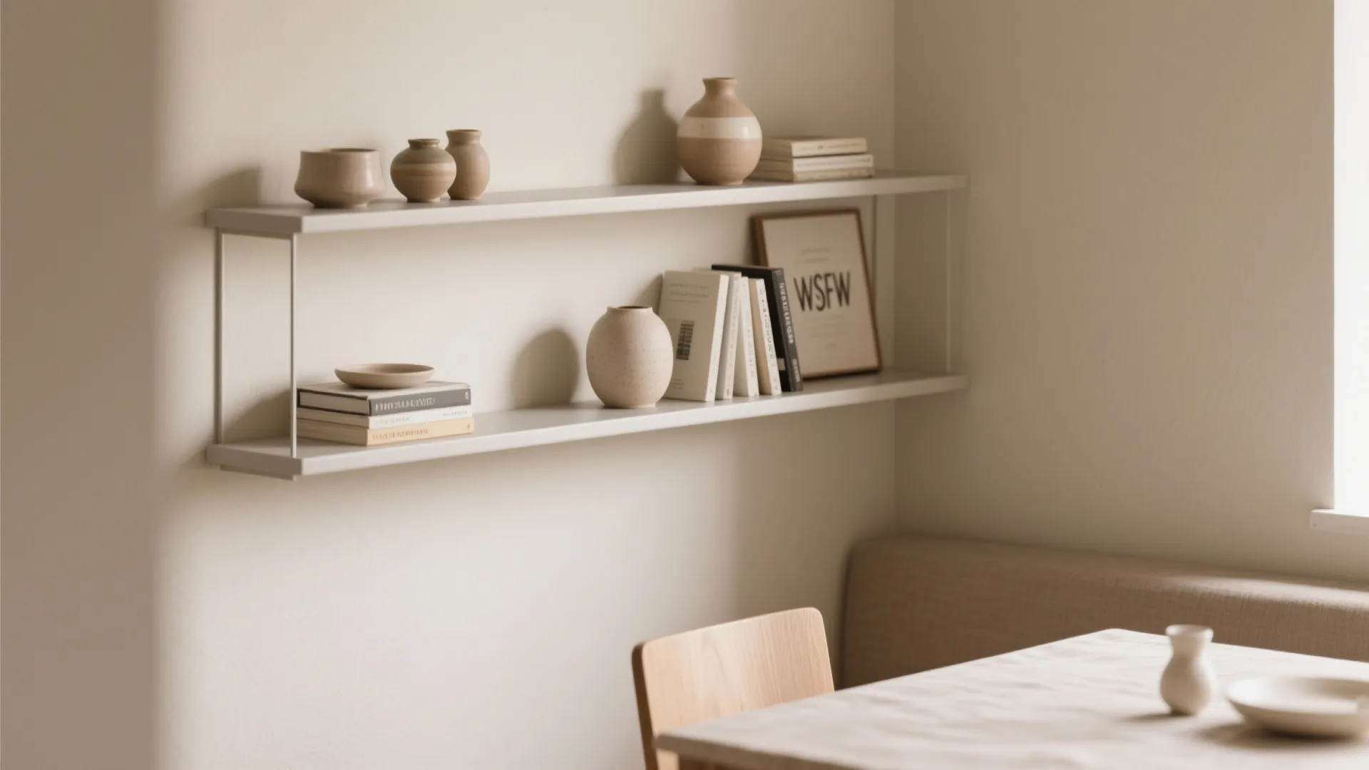 1. Minimalist Floating Shelves