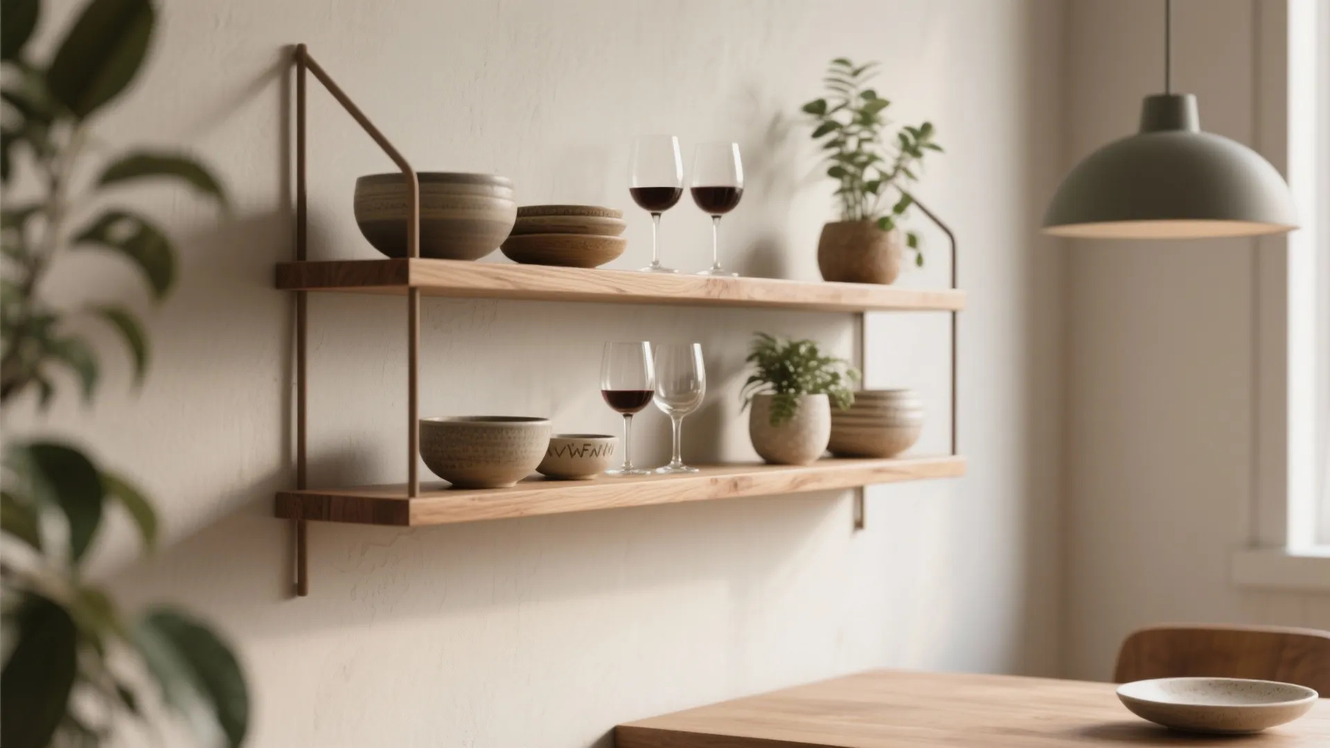 Floating Shelves for Functional Display