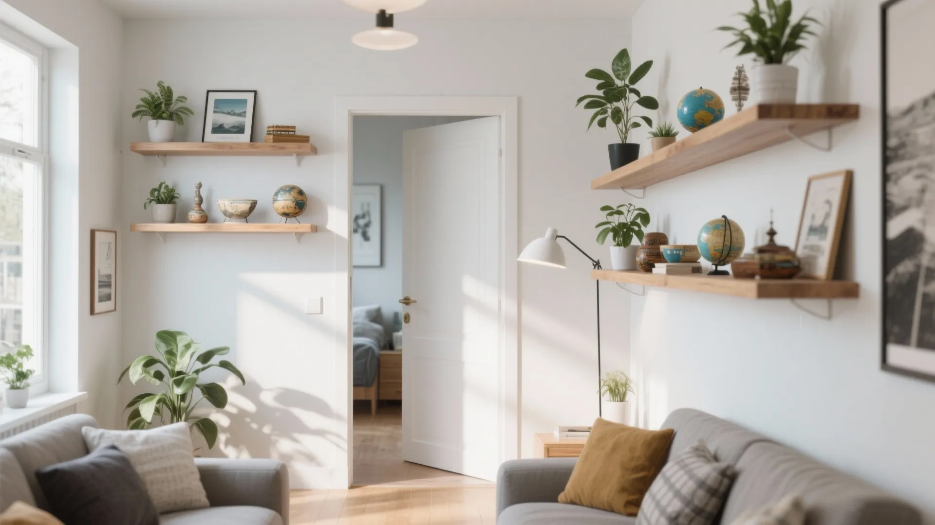 4. Floating Shelves Over Doorways