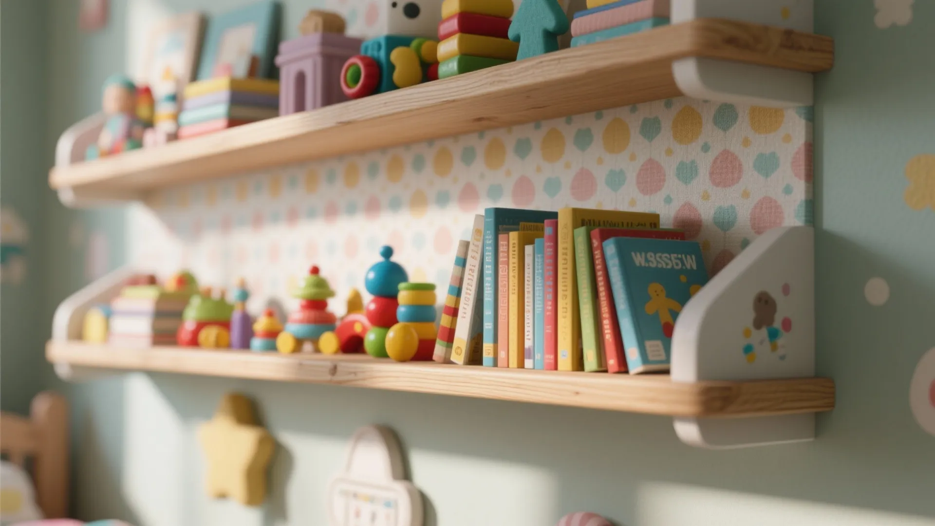 3. Floating Shelves with Display Back Panel