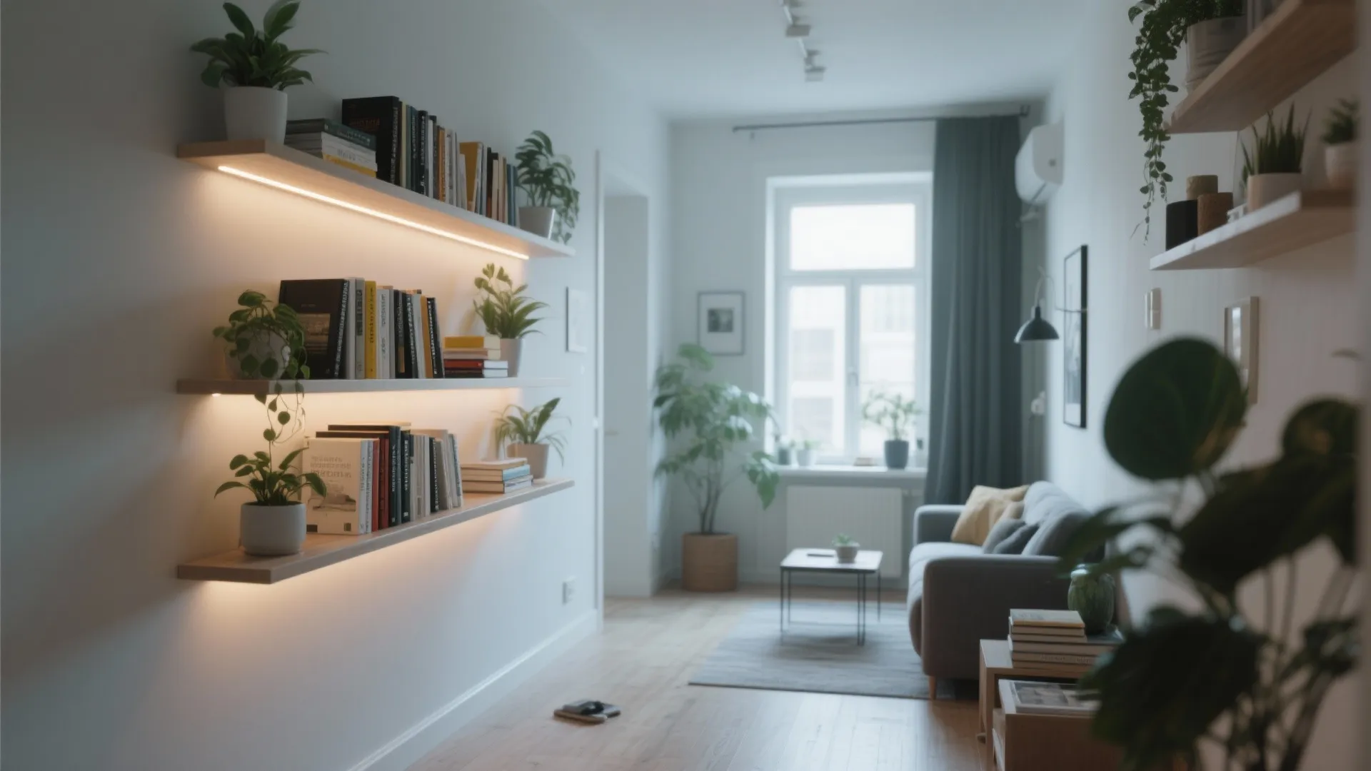 5. Floating Shelves Instead of Bulky Bookcases