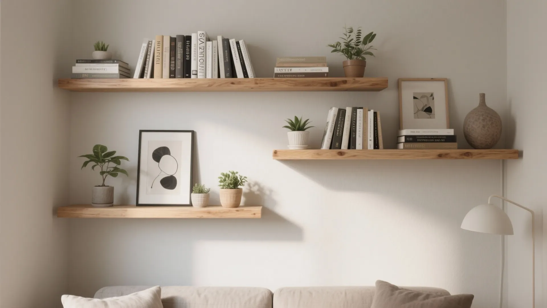 1. Minimalist Floating Shelves