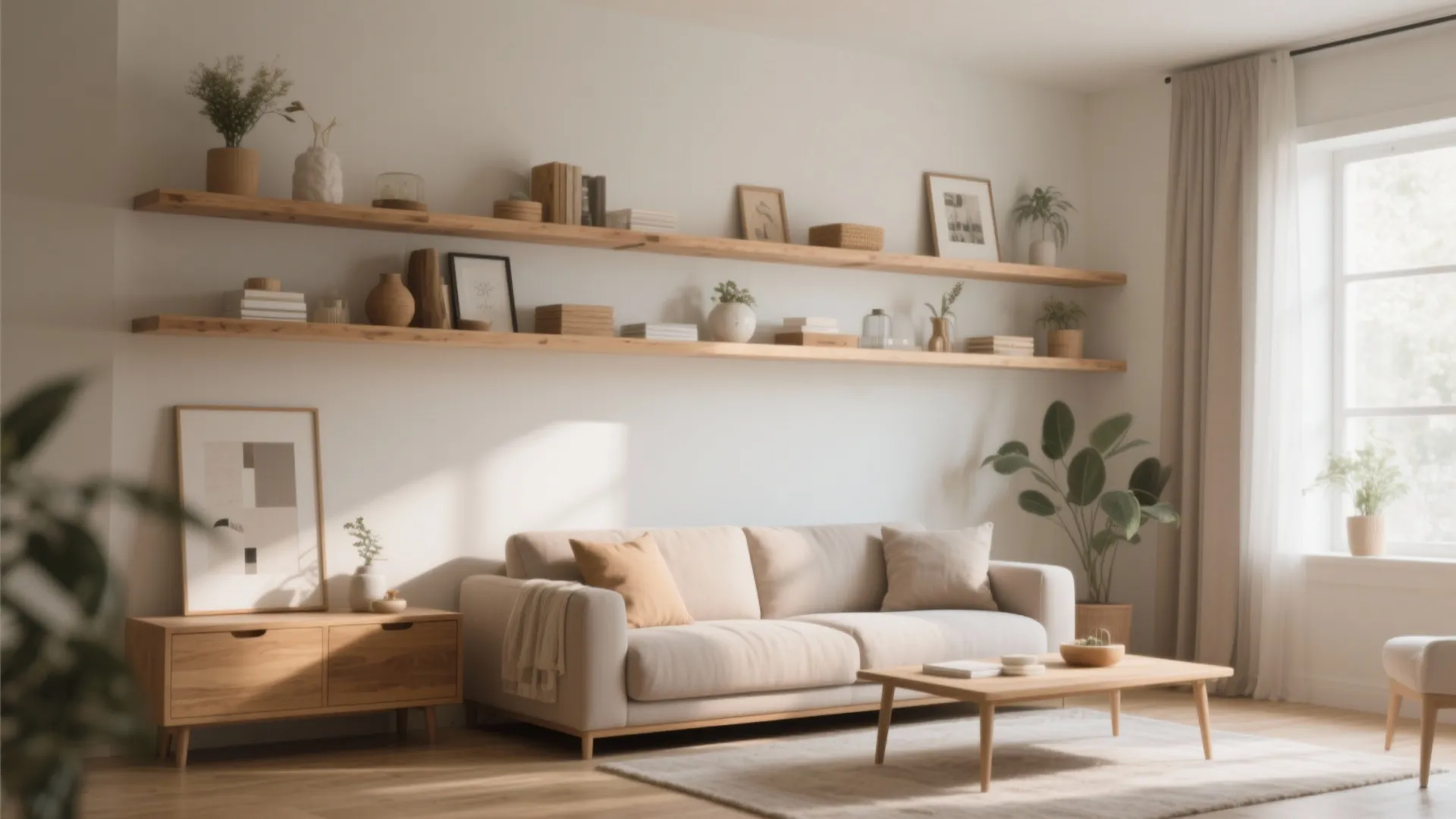 9. Floating Shelves for Display