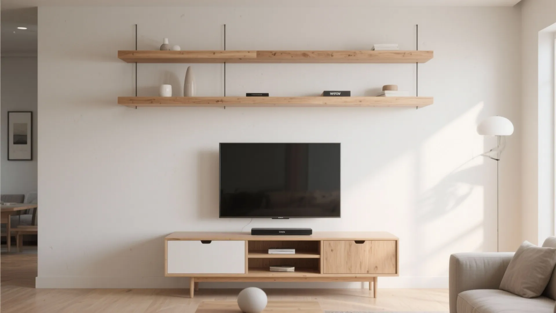 6. Floating Shelves Instead of Bulky Cabinets