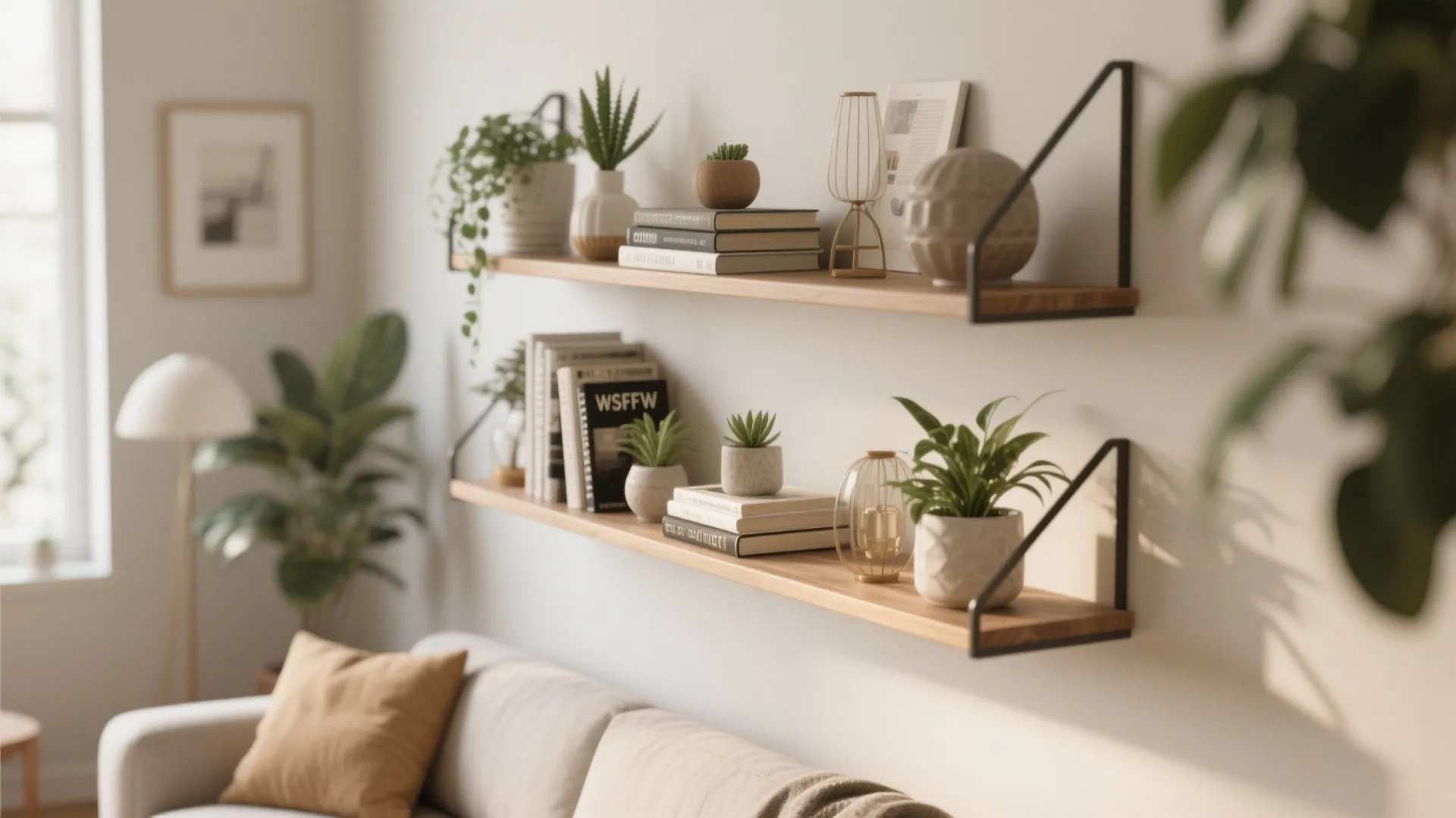 Floating shelves for storage