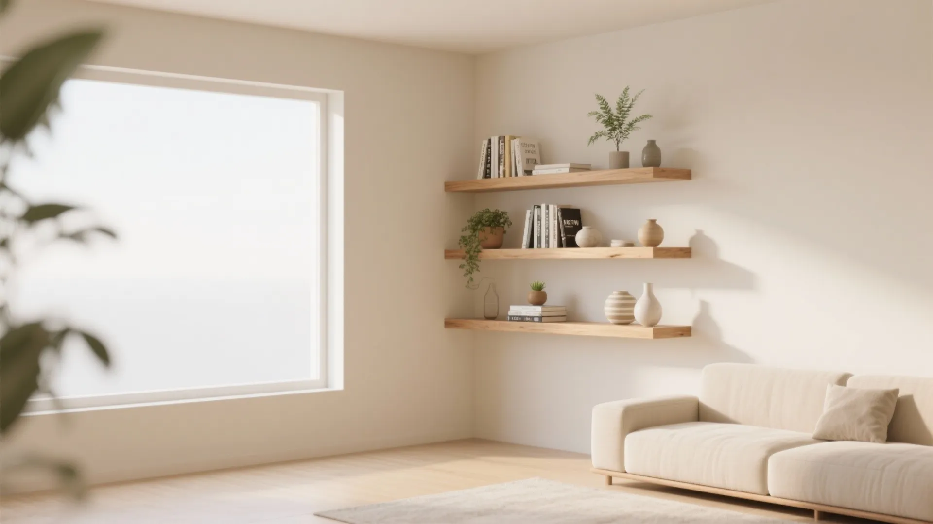 Floating Shelves for Minimalist Impact