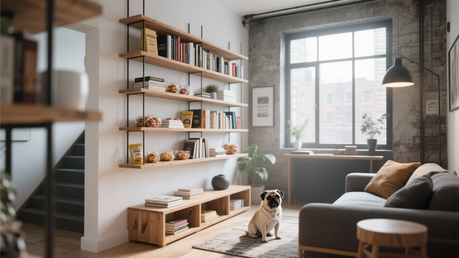 7. Floating Shelves for Vertical Storage