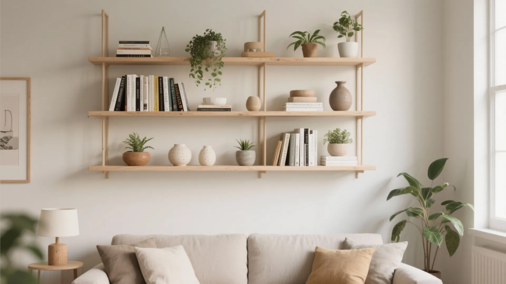 Floating Shelves for Vertical Storage