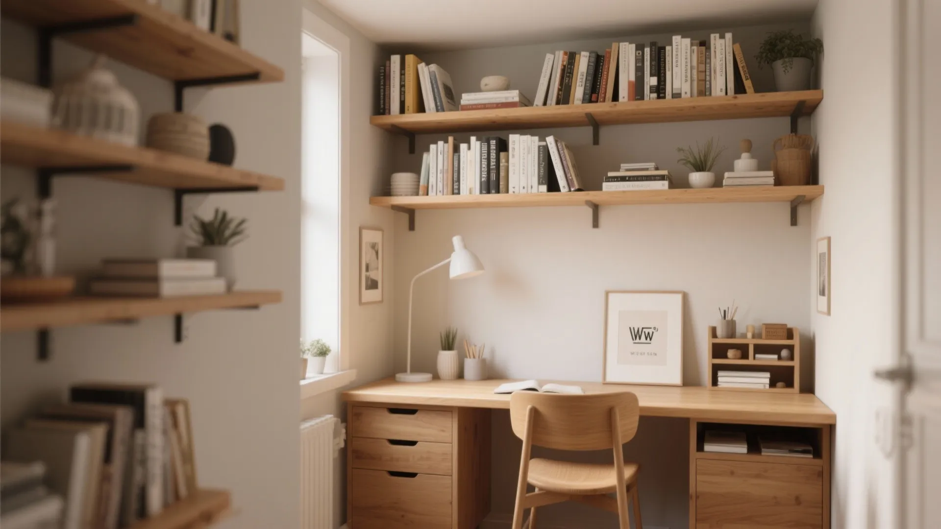 Floating Shelves for Vertical Storage
